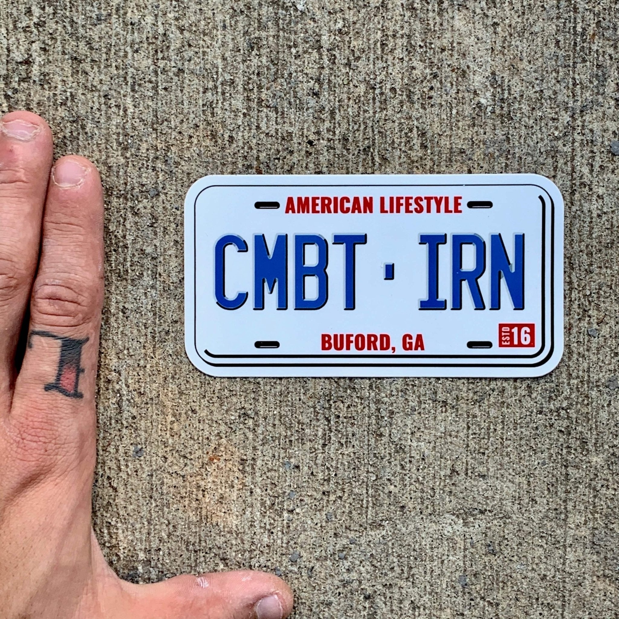 CMBT IRN LICENSE PLATE DECAL