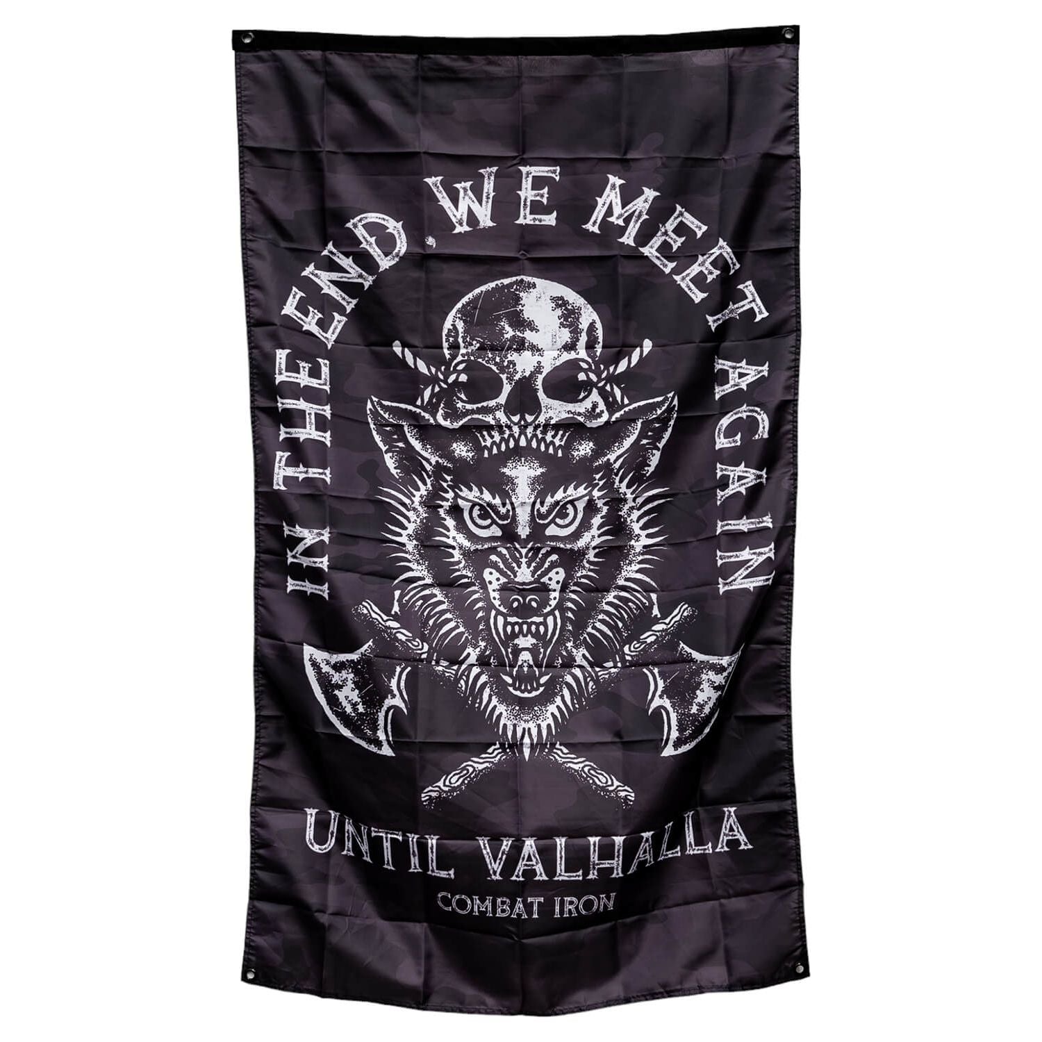 In The End, We Meet Again. Until Valhalla BDU 3' X 5' Wall Flag