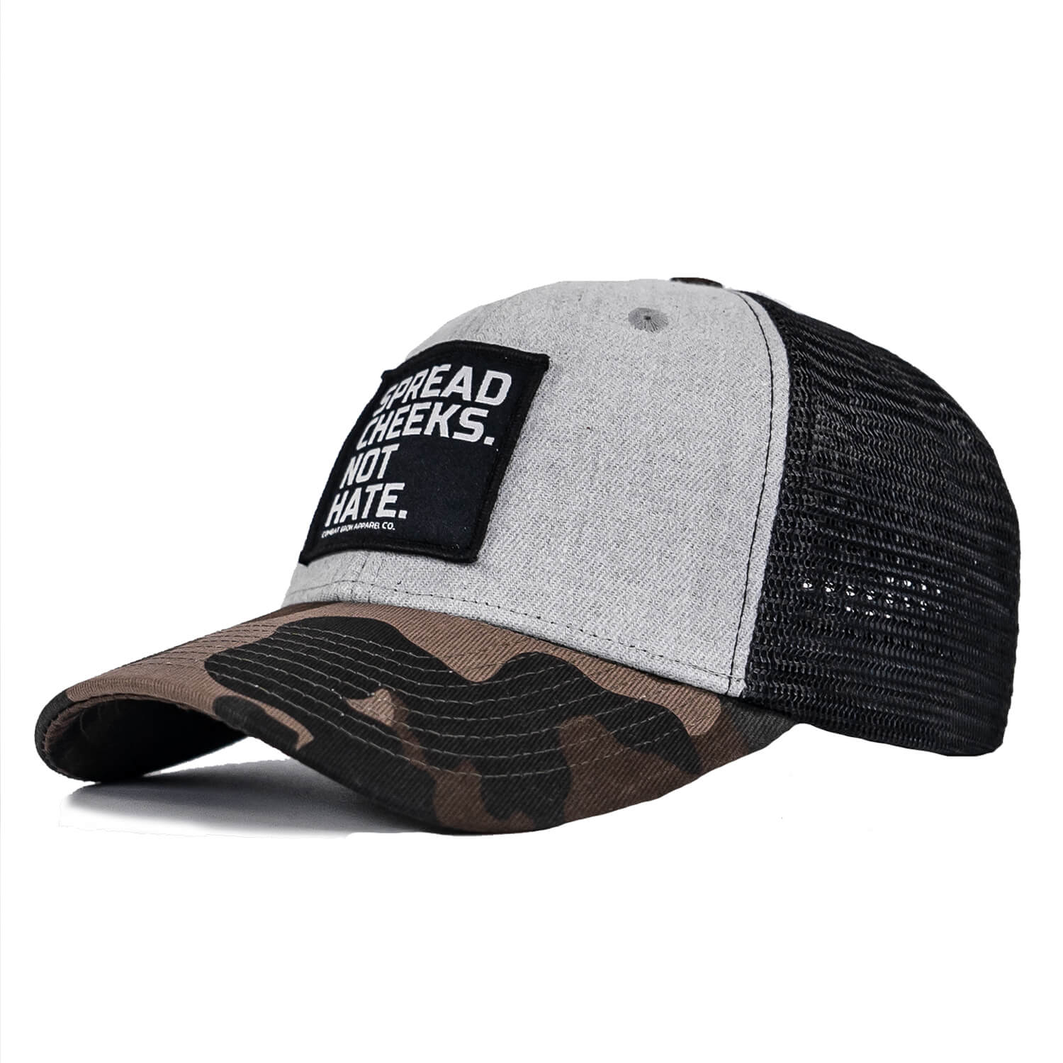 SPREAD CHEEKS. NOT HATE. Patch Snapback HAT