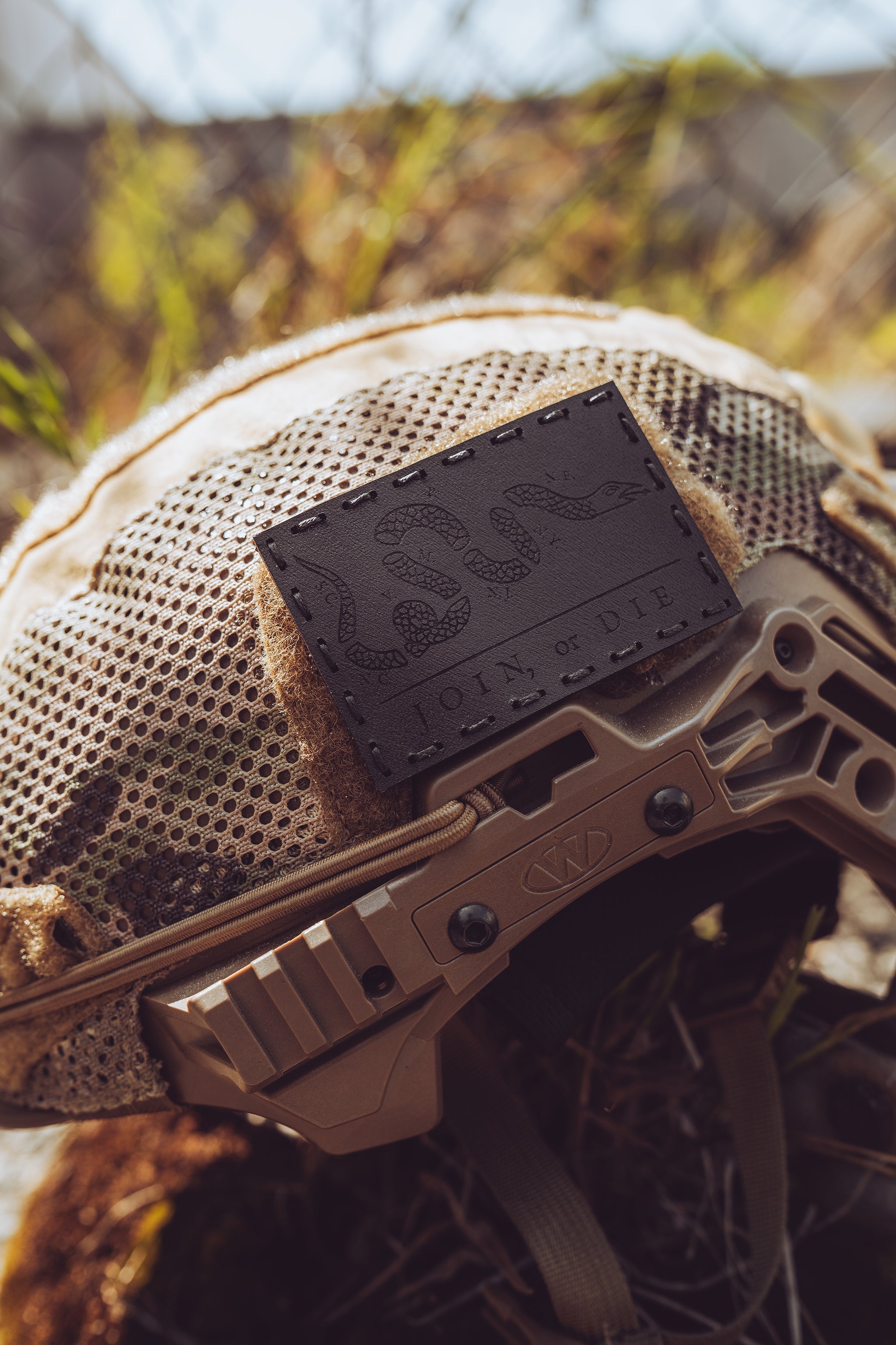 JOIN OR DIE LEATHER PATCH