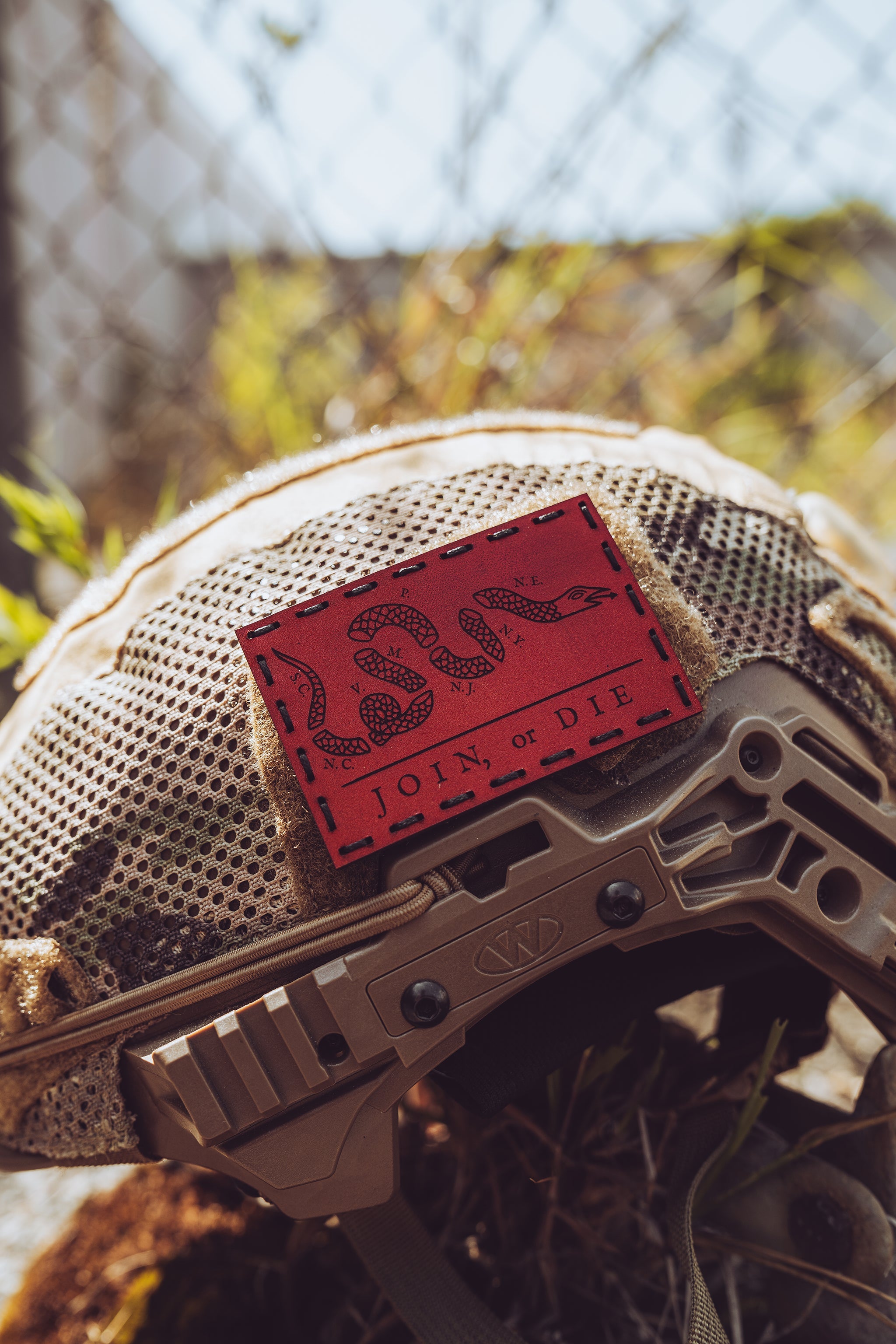 JOIN OR DIE LEATHER PATCH