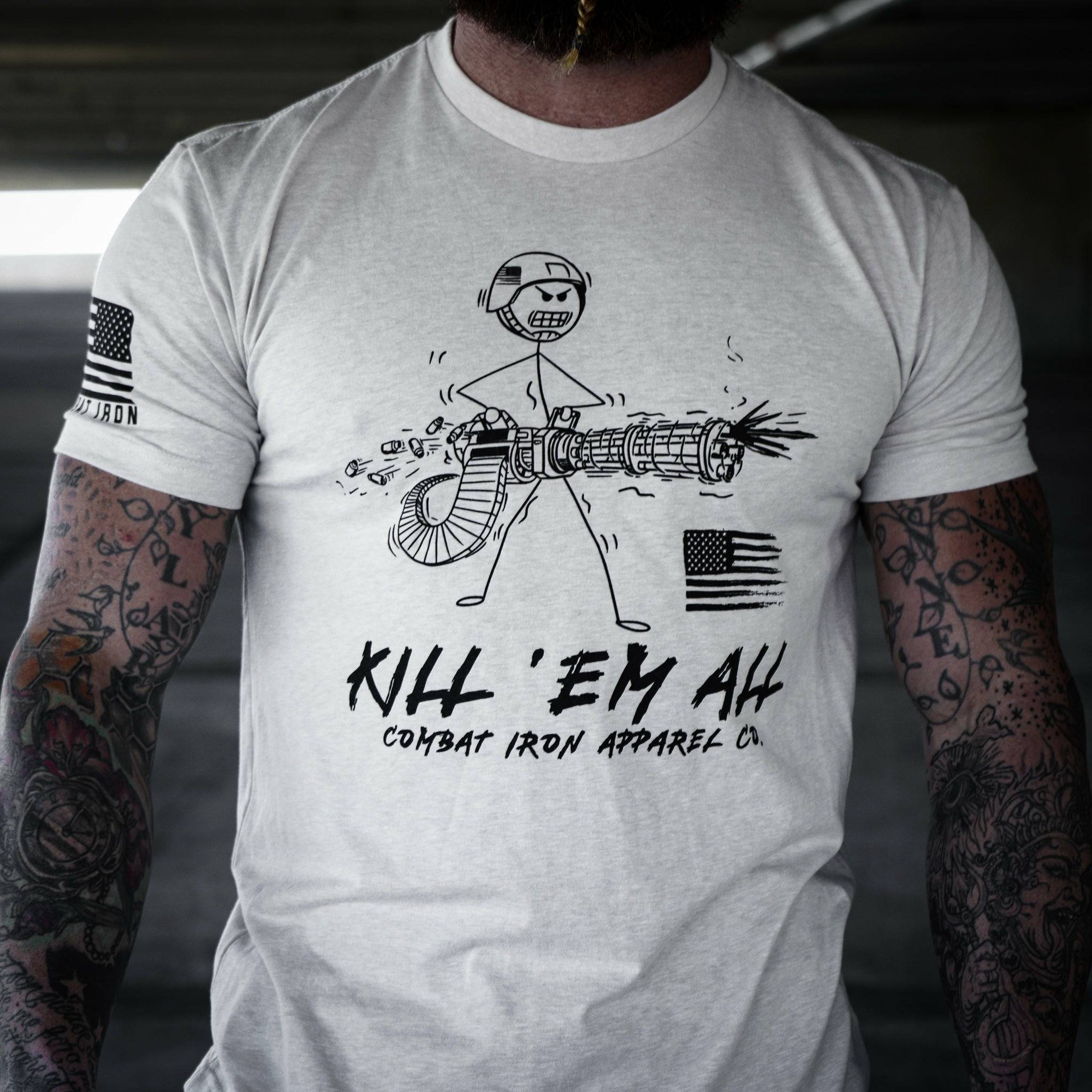 Kill Em' All Machine Gunner Men's T-Shirt