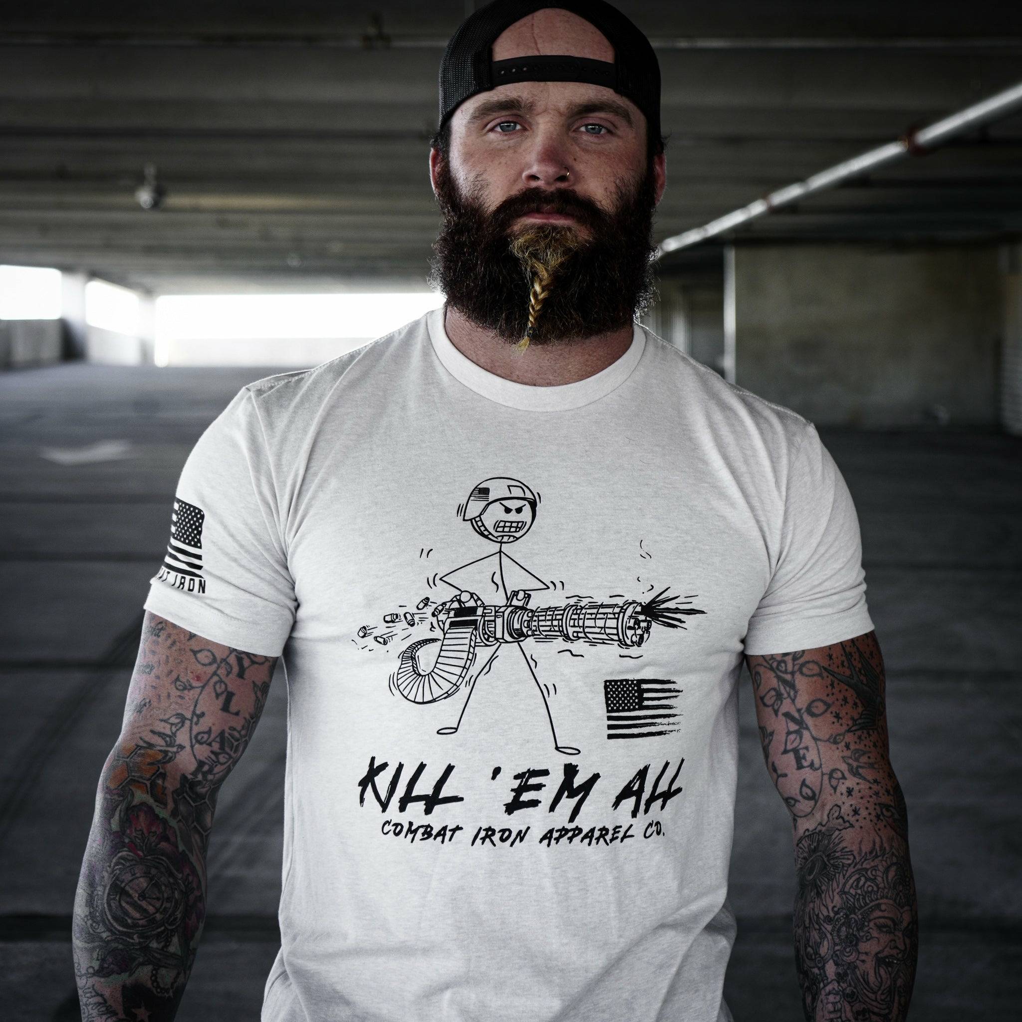 Kill Em' All Machine Gunner Men's T-Shirt