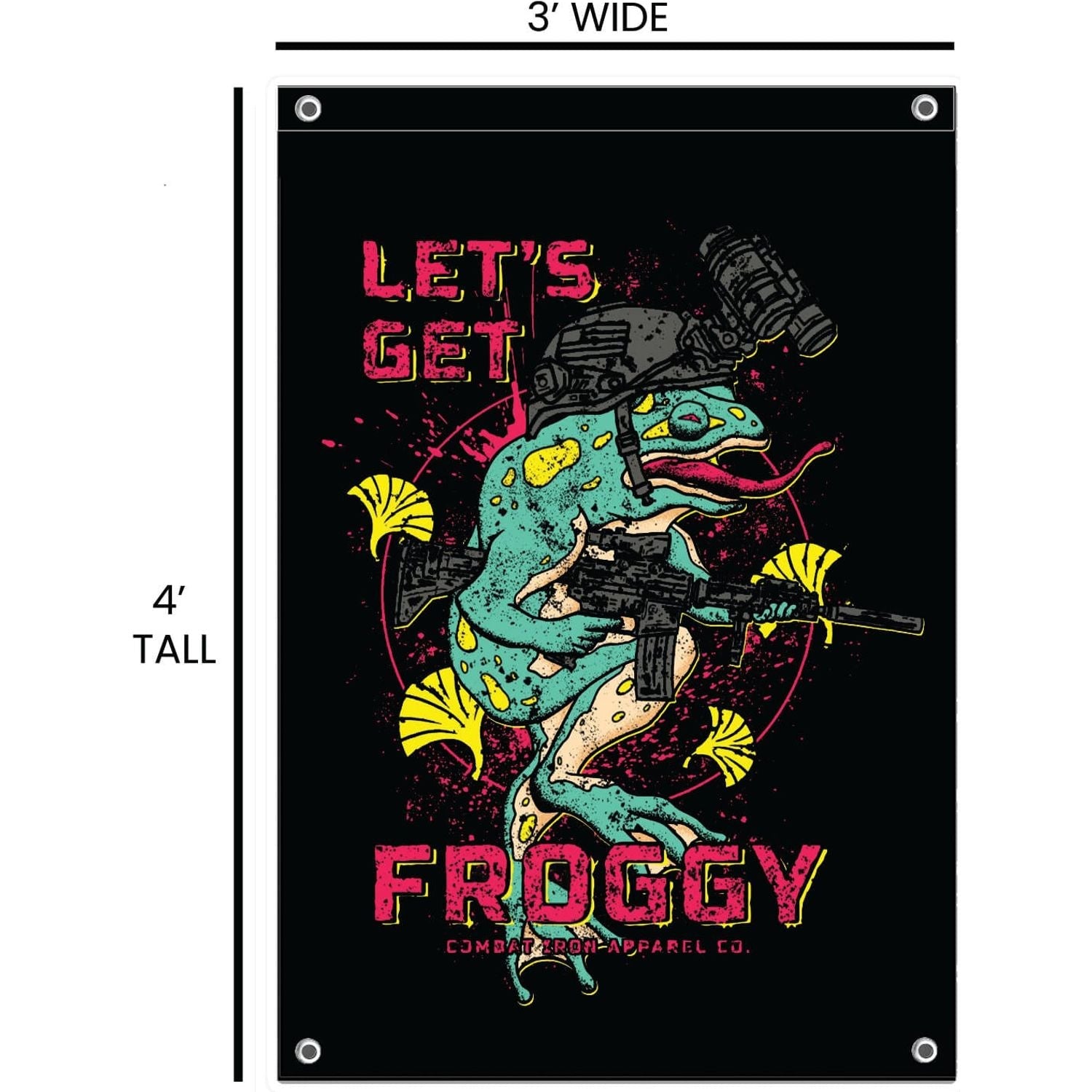 Let's Get Froggy 3' X 4' Wall Flag