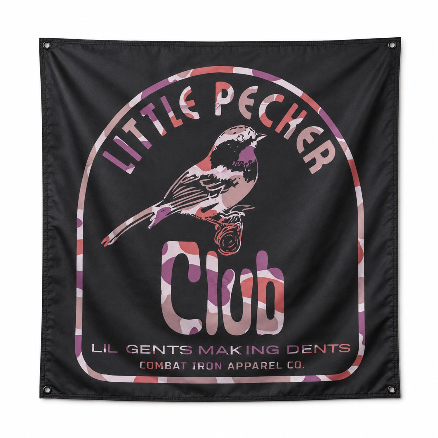 Little Pecker Club 3' X 3' Wall Flag