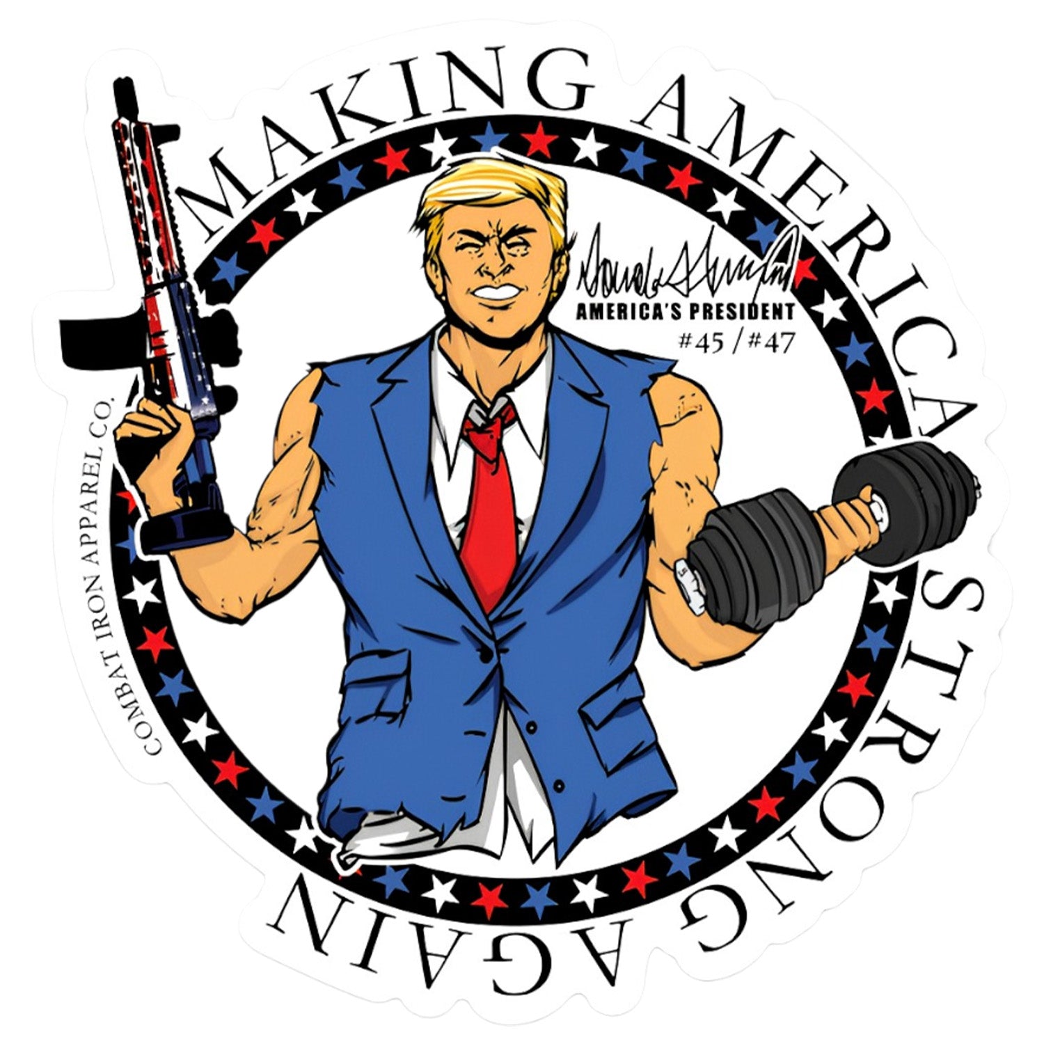 MAKING AMERICA STRONGER AGAIN DJT #45 Decal