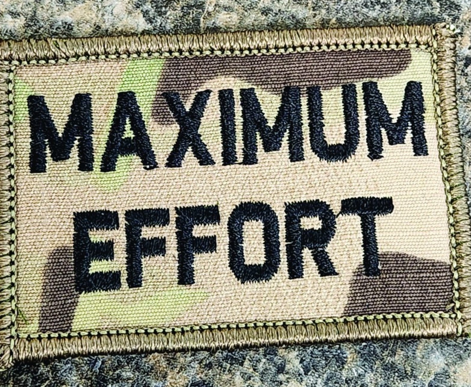 As Seen on Socials - Maximum Effort - 2x3 Patch - Multicam w/Blk