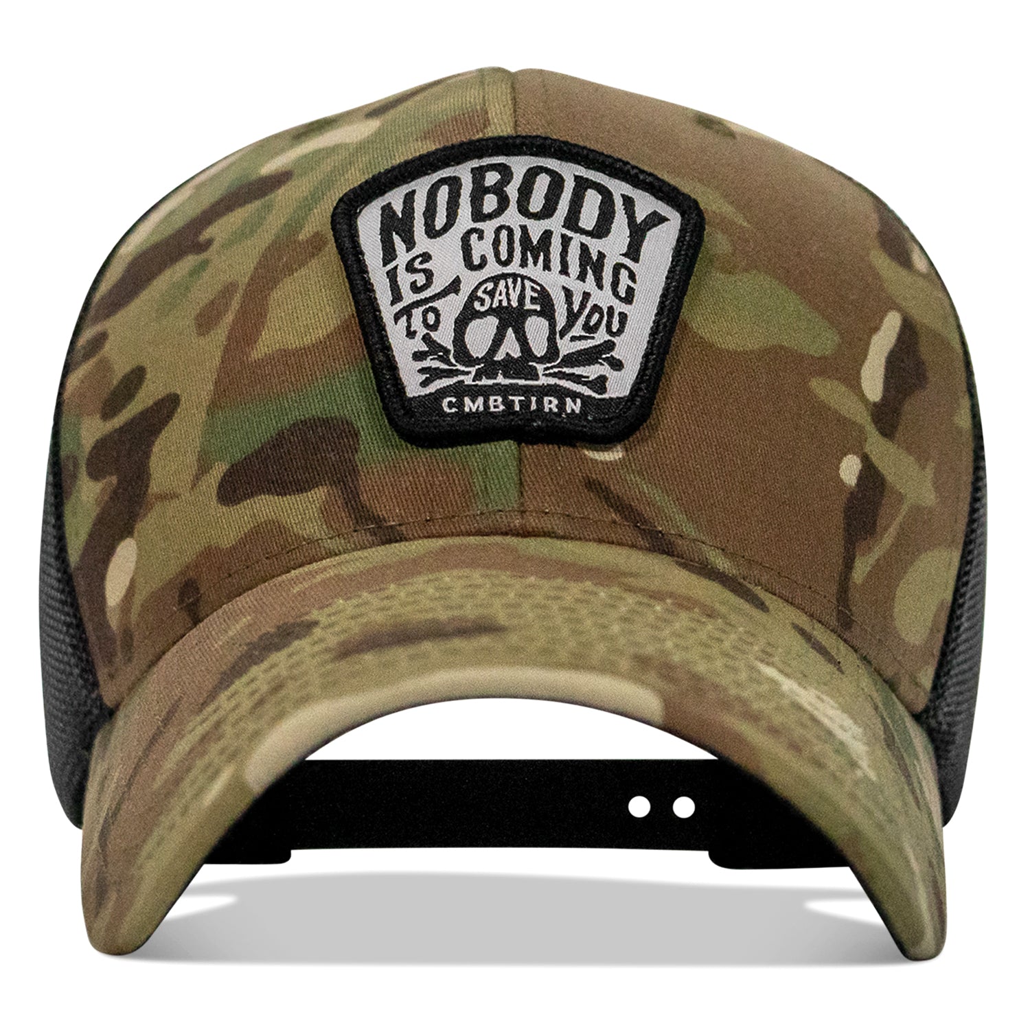 Niemand wird dich retten Totenkopf-Aufnäher Snapback-Cap