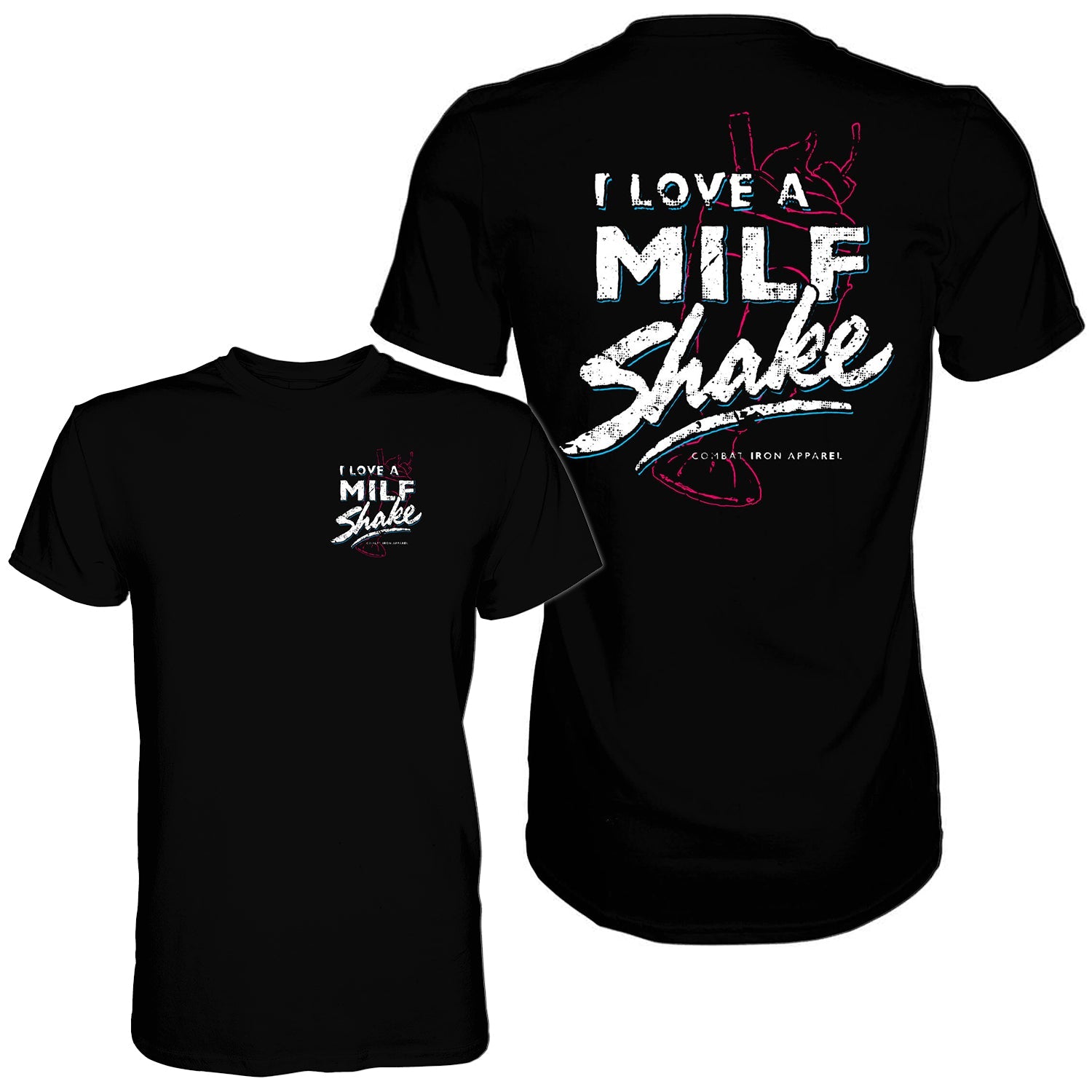 I LOVE MILF SHAKES RETRO MEN'S T-SHIRT