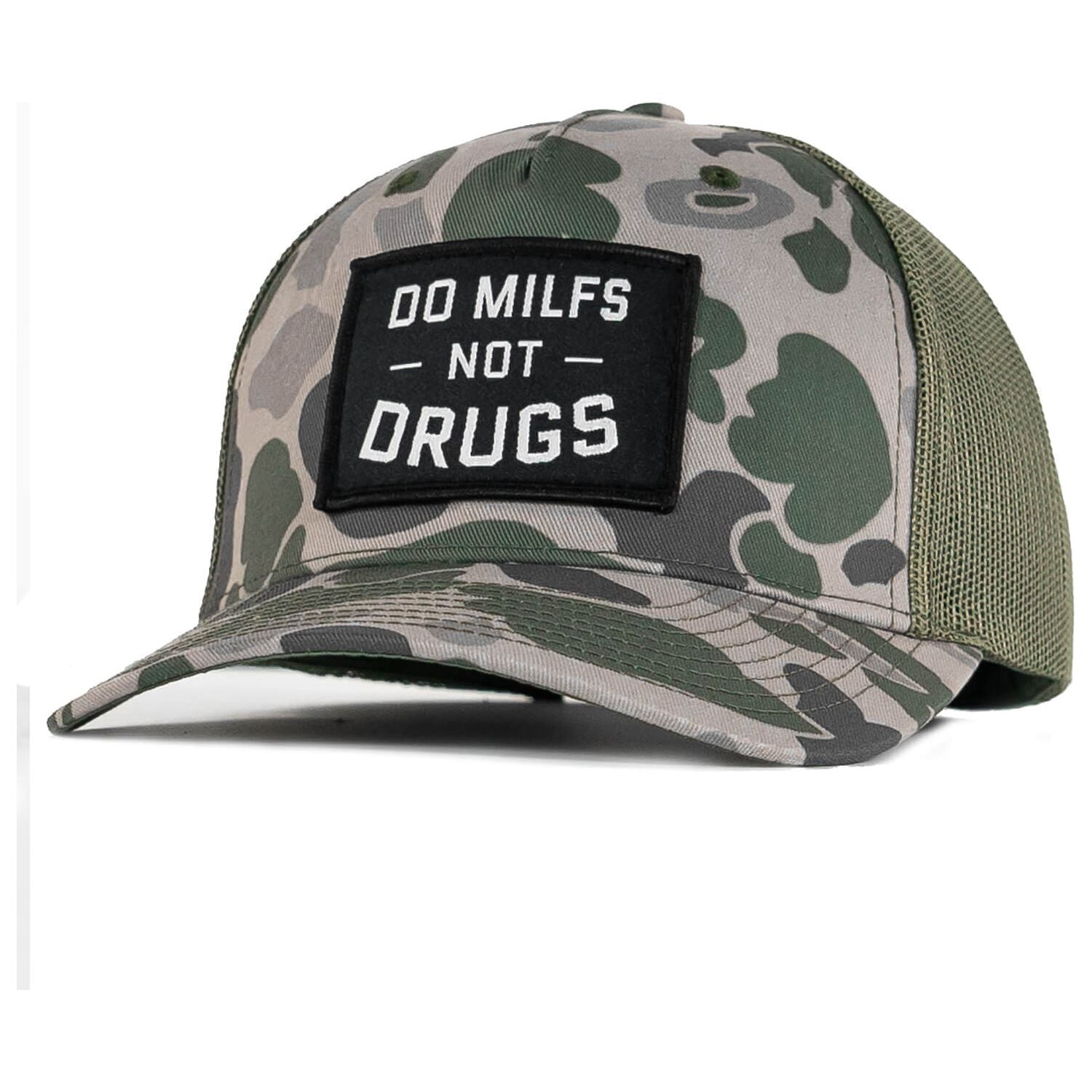 DO MILFS. NOT DRUGS. Patch Snapback HAT