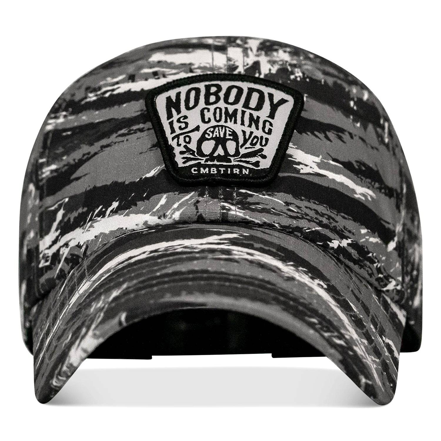 Nobody Is Coming To Save You Skull Patch Ripstop Snapback