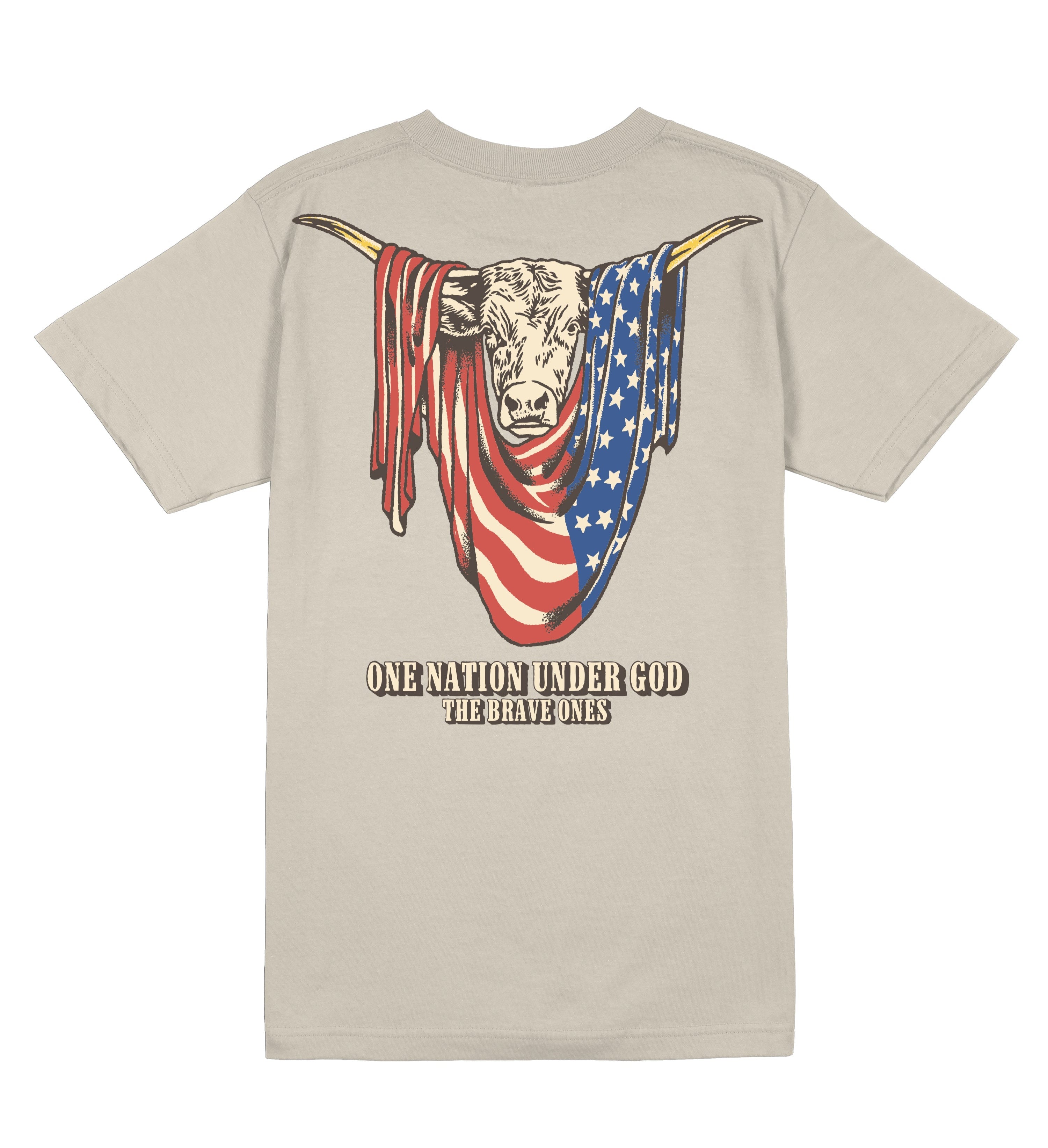 American Longhorn T-Shirt - Cream | The Brave Ones