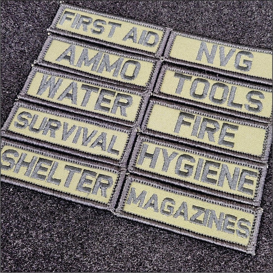 Preppers Patch Pack - 10 Piece Set - 1x3 Patches