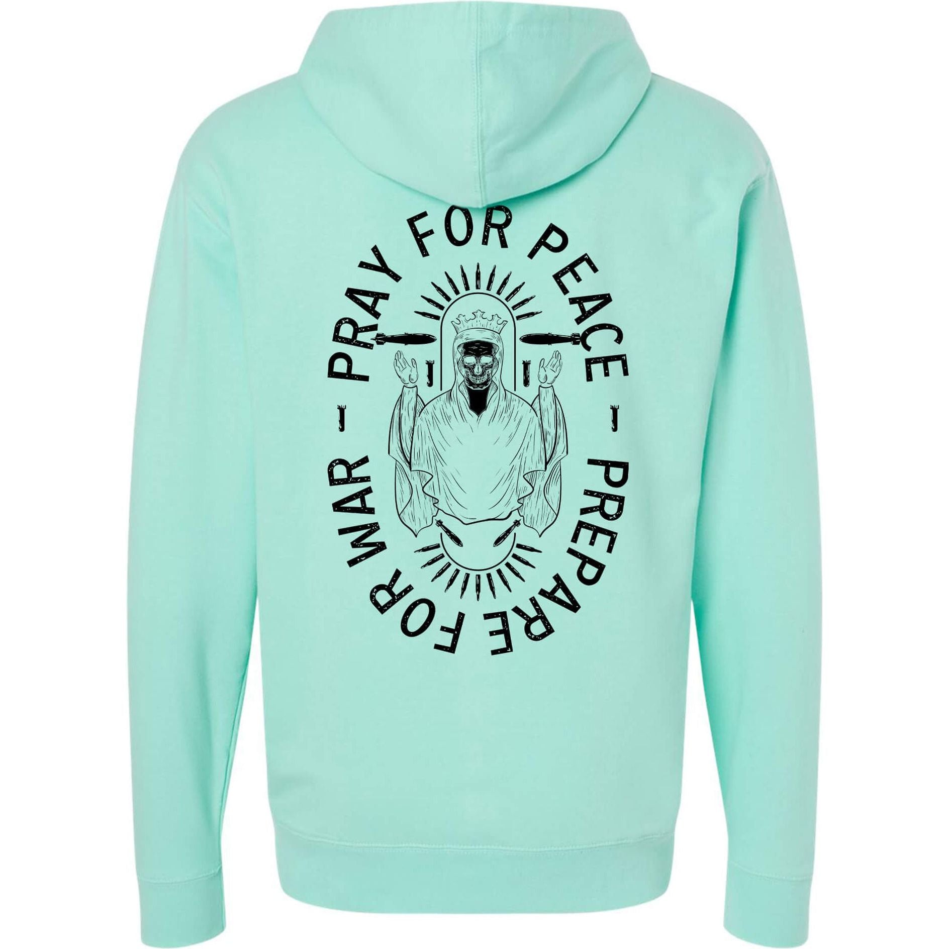 PRAY FOR PEACE. PREPARE FOR WAR. MEN'S MIDWEIGHT HOODIE