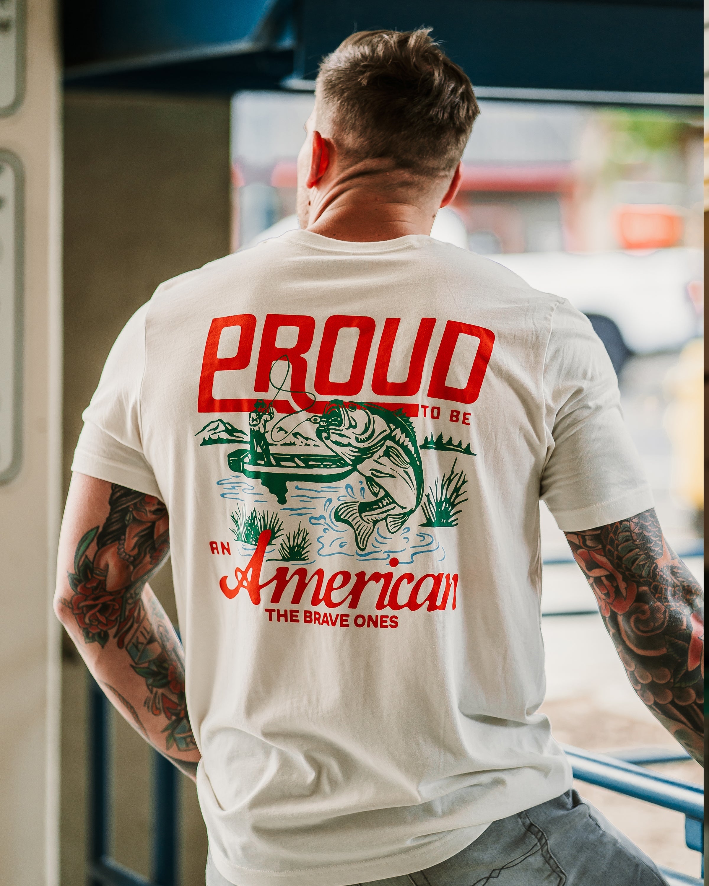 Proud American Fisherman T-Shirt | The Brave Ones