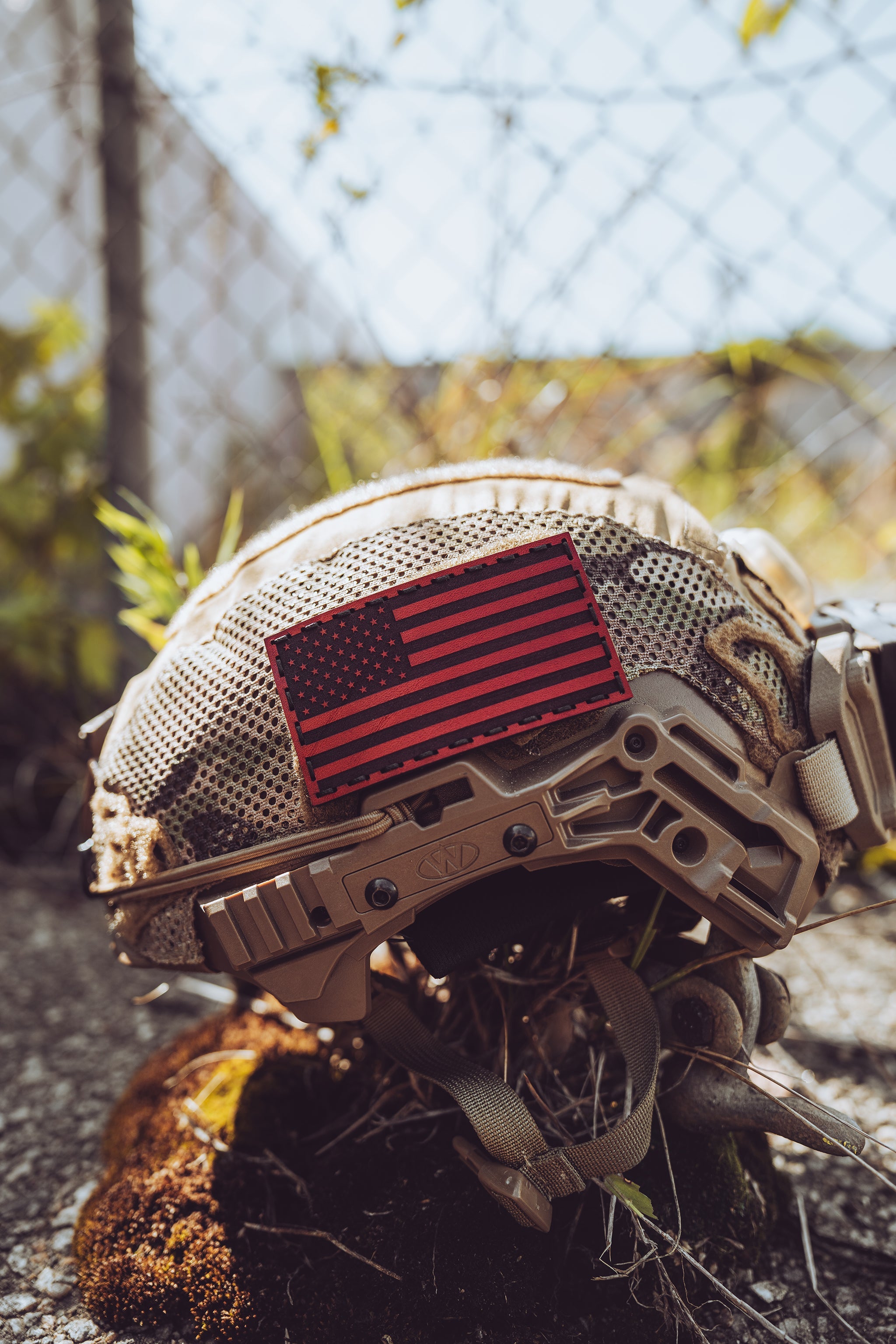 AMERICAN FLAG LEATHER PATCH