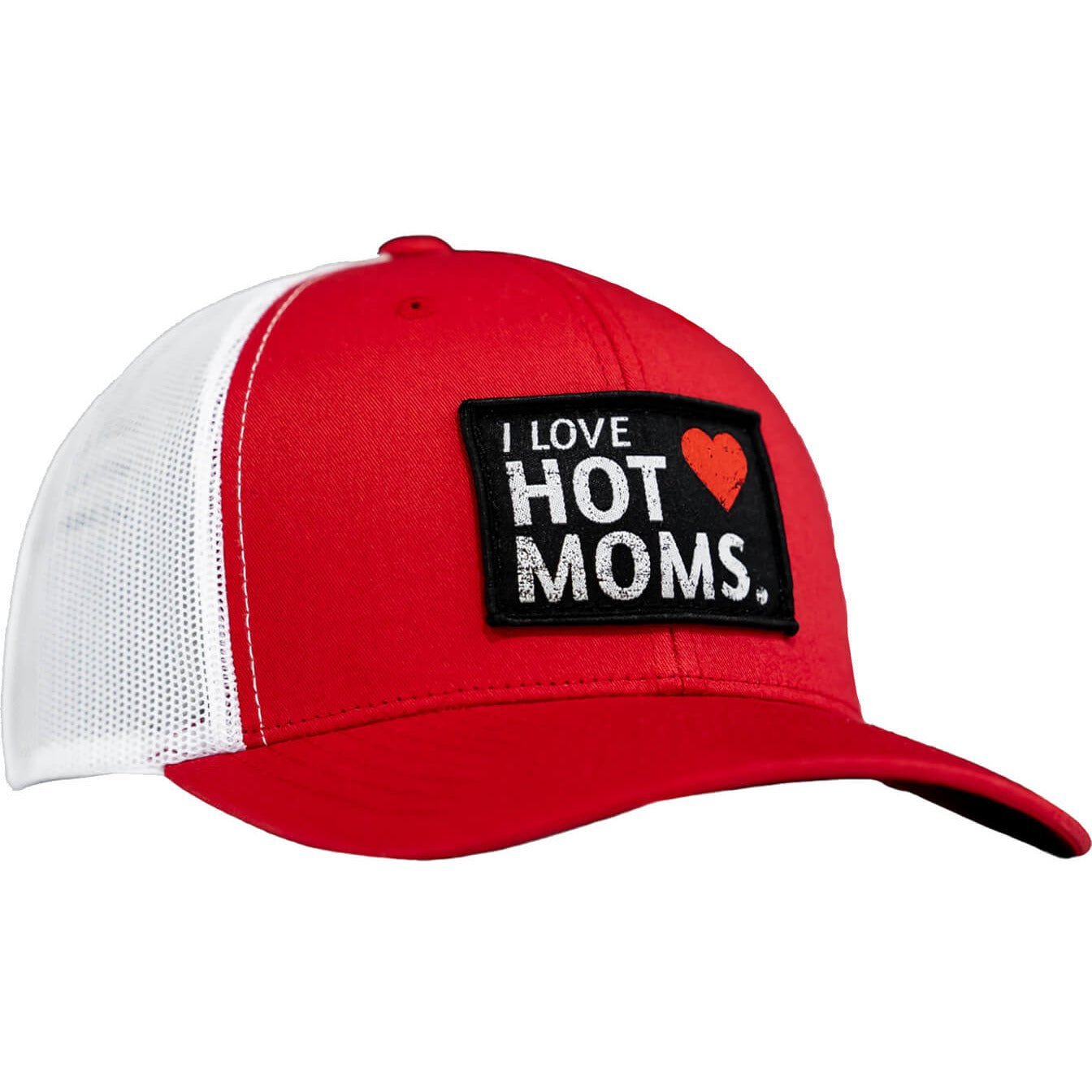 I Love Hot Mom's Patch Snapback Hat