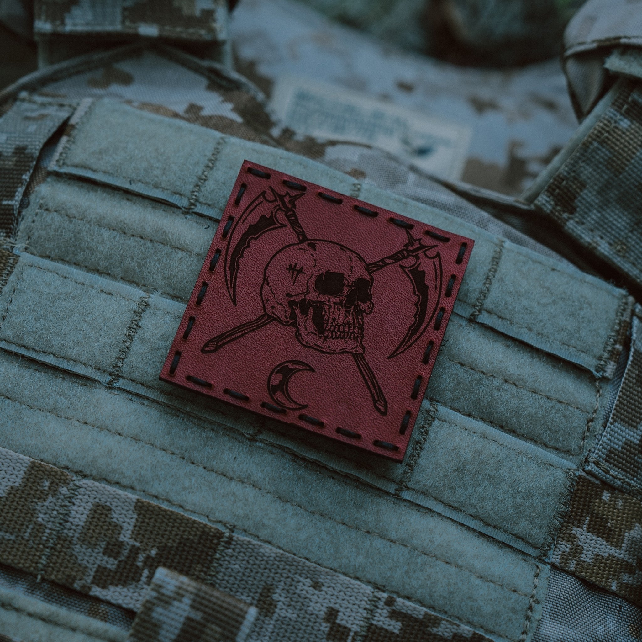 MIDNIGHT REAPER TACTICAL LEATHER PATCH