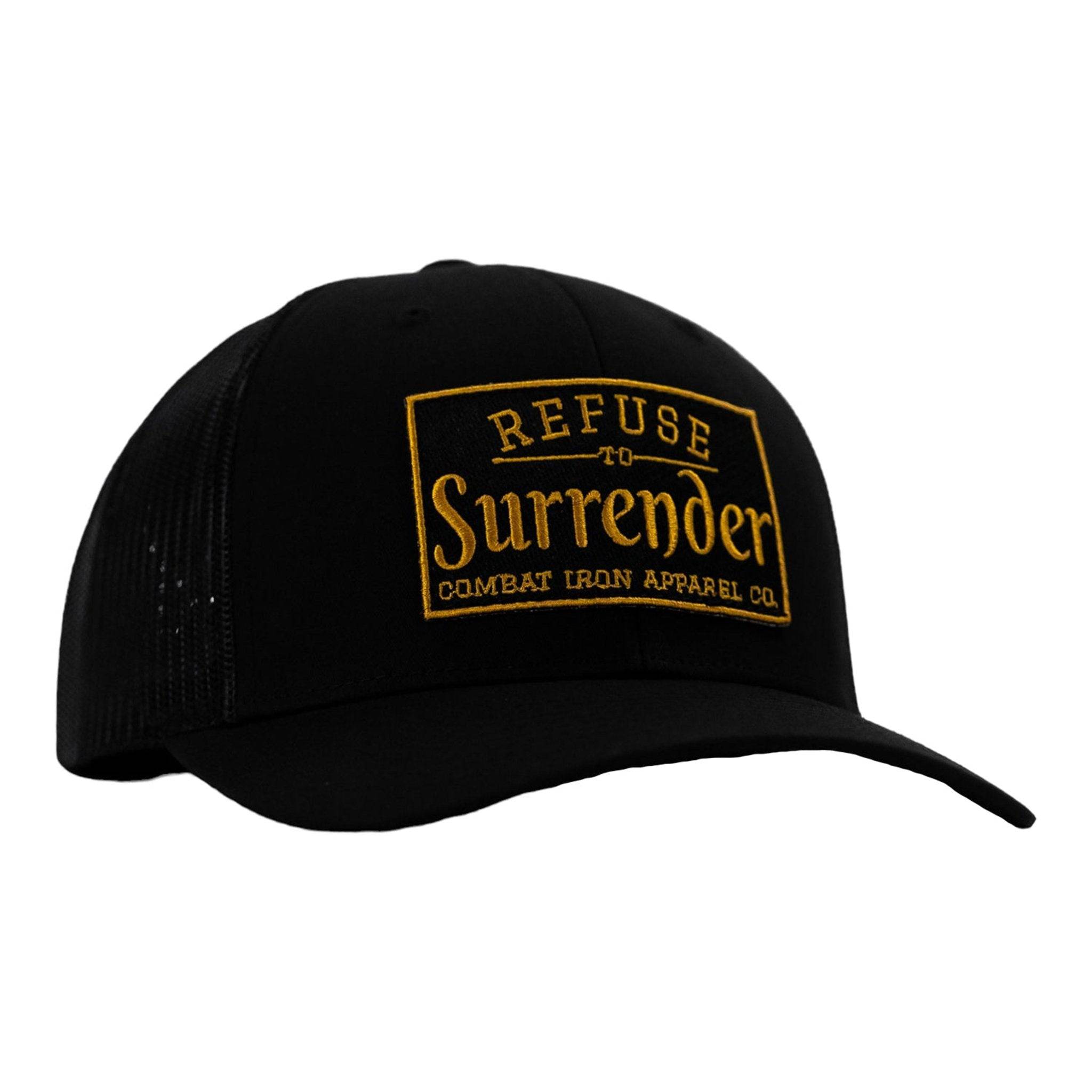 Refuse To Surrender Black/Gold Patch Snapback HAT