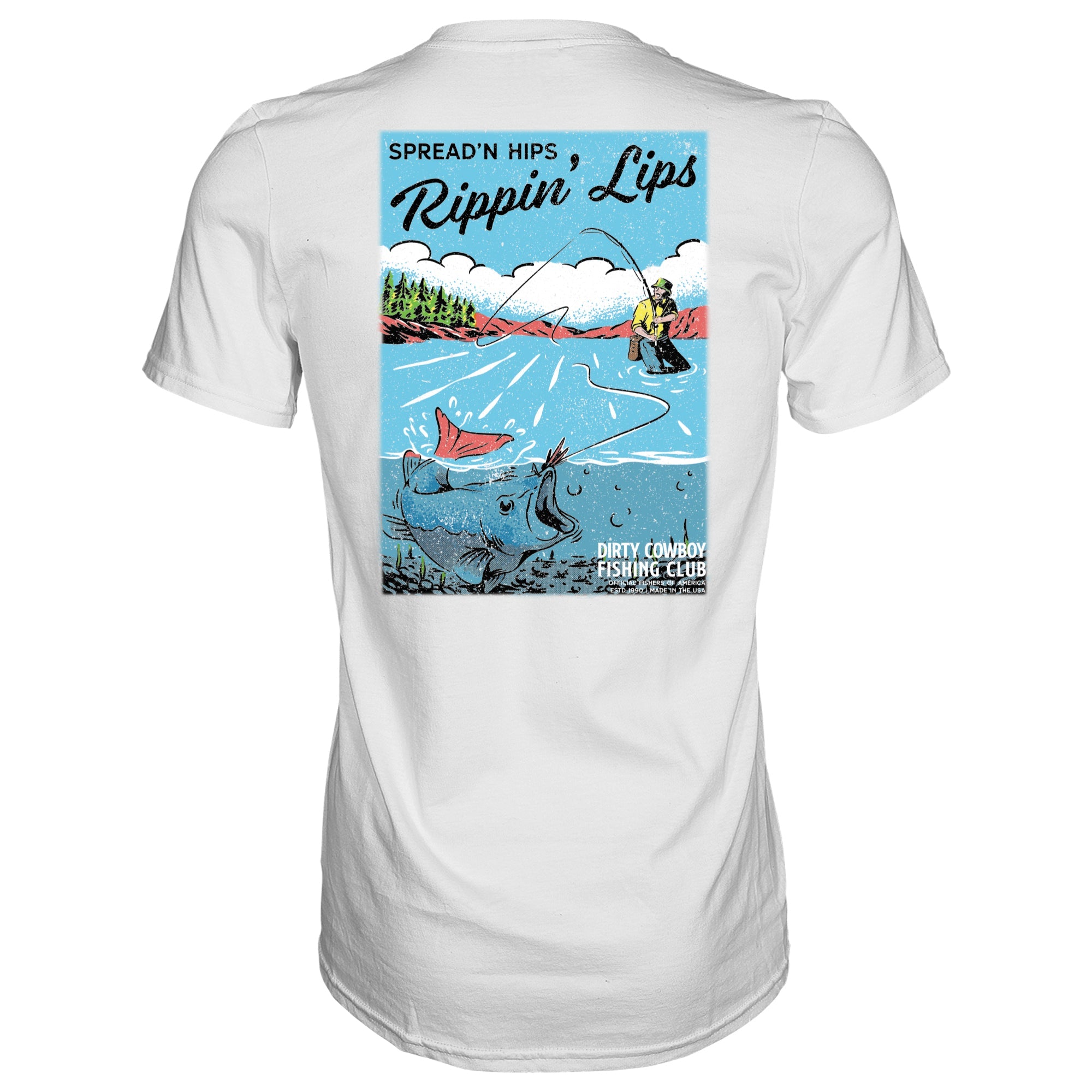 Spread'n Hips, Rippin' Lips Fishing Club Men's T-Shirt