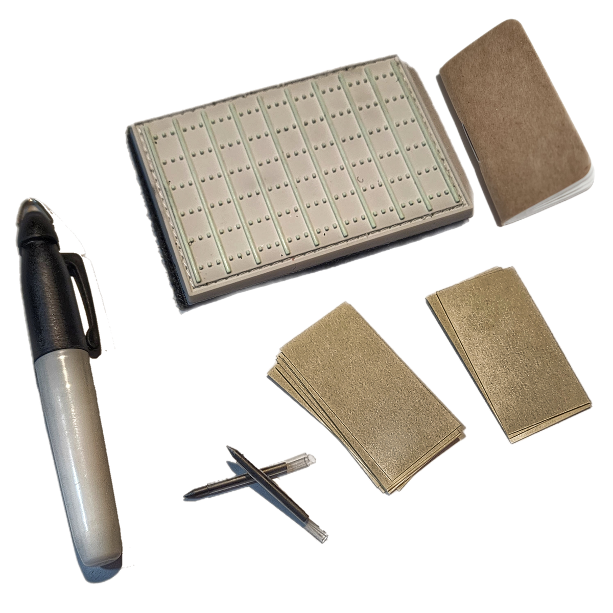 Note Patch Kit: Writable PVC surface for field notetaking with illumin