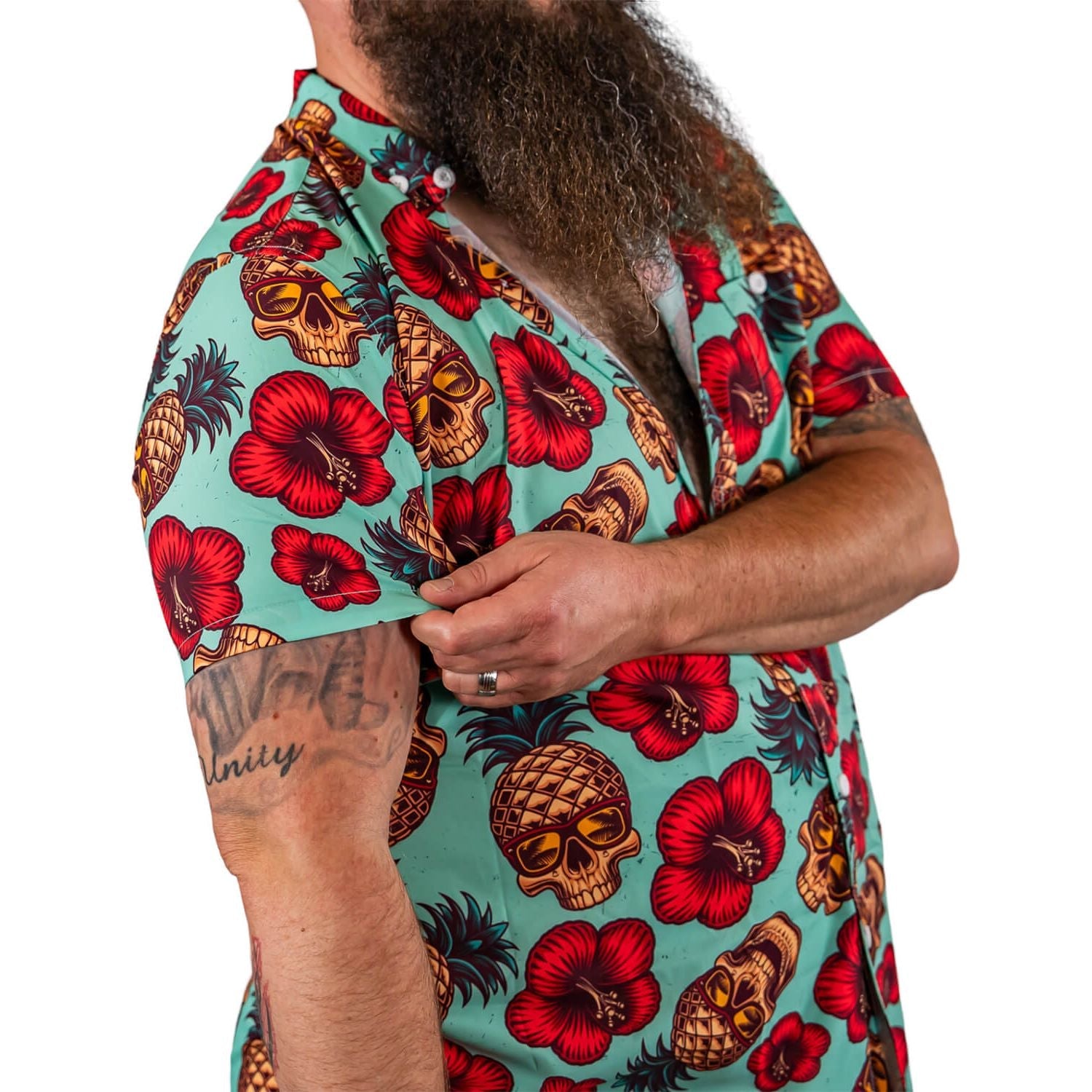 Men's Flexable Short Sleeve Button Up