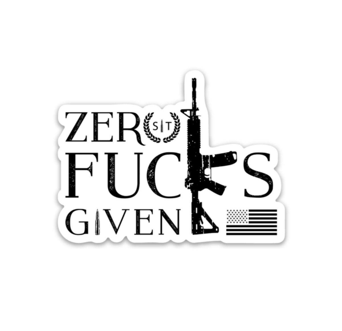 Zero Fucks Given Sticker