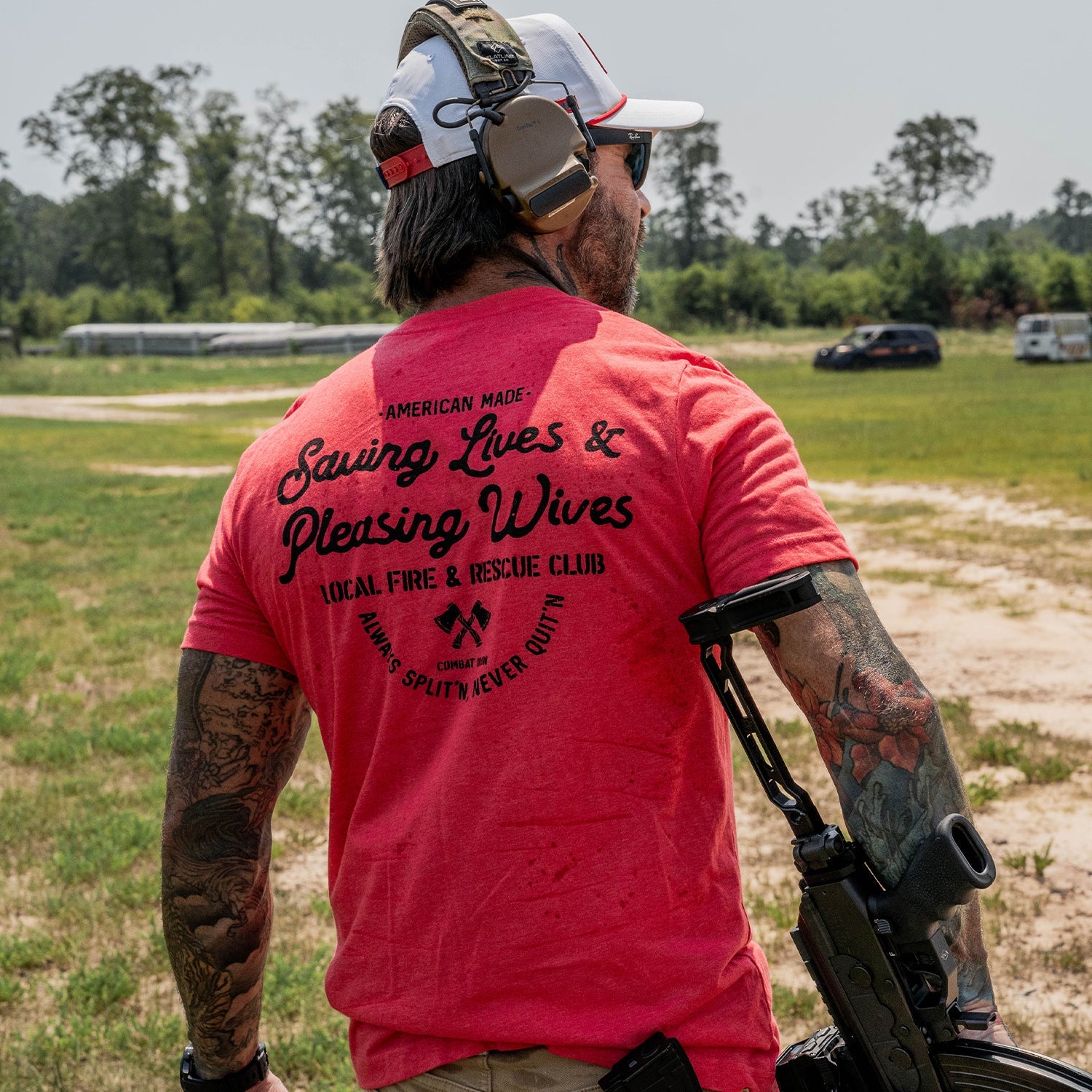 SAVING LIVES AND PLEASING WIVES | LOCAL FIRE & RESCUE CLUB Men's T-Shirt