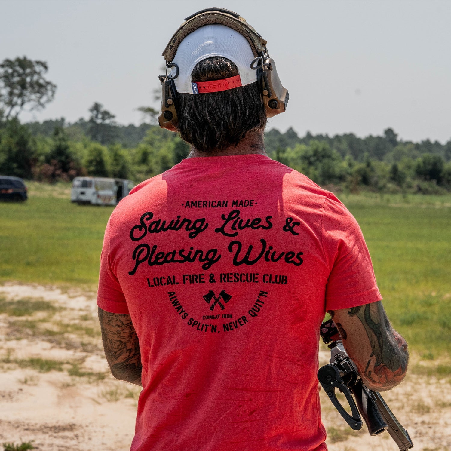 SAVING LIVES AND PLEASING WIVES | LOCAL FIRE & RESCUE CLUB Men's T-Shirt