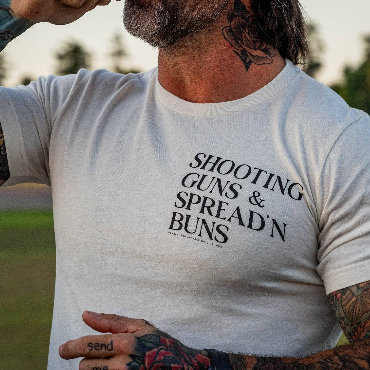 Shooting Guns & Spread'n Buns Men's T-Shirt