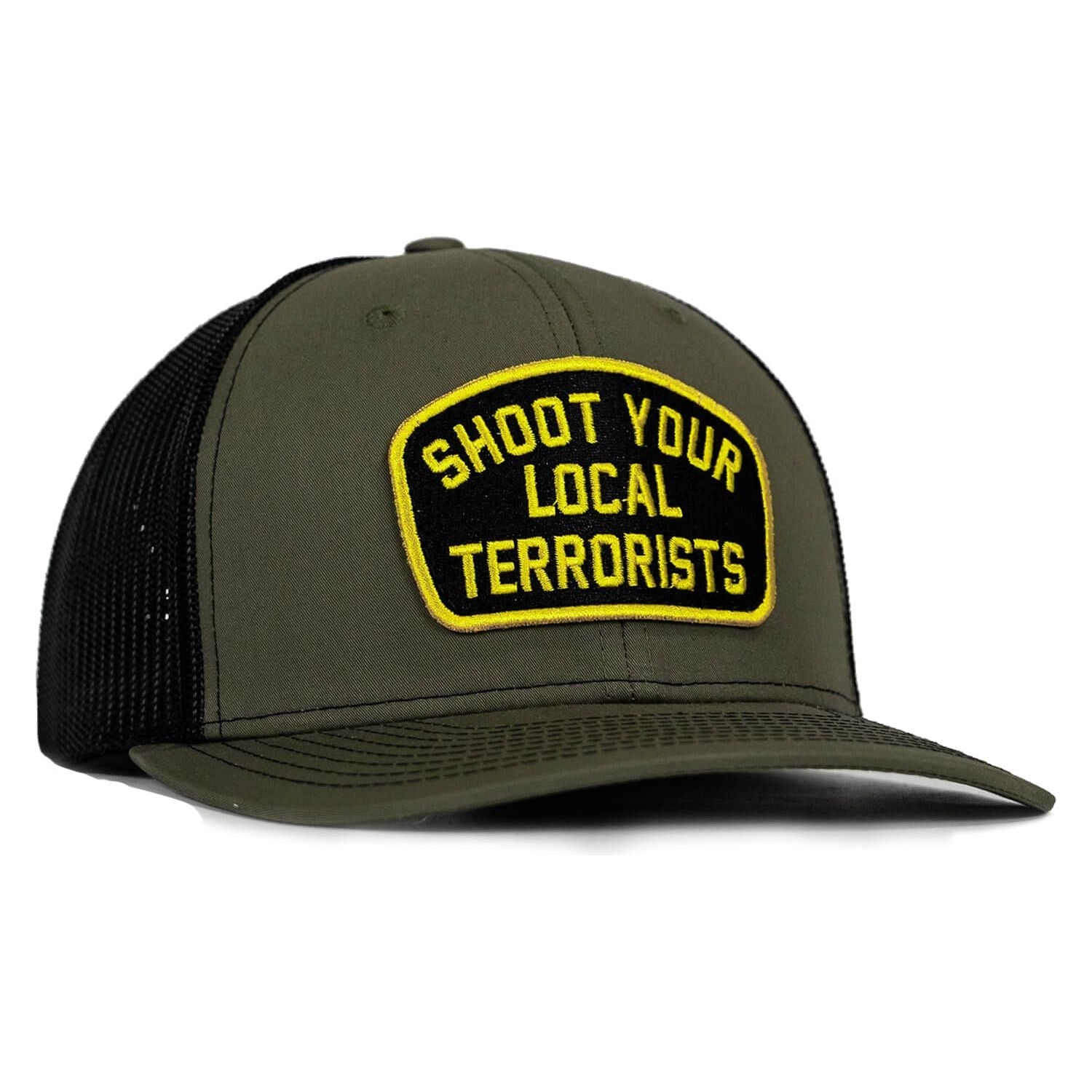 SHOOT YOUR LOCAL TERRORISTS PATCH MESH SNAPBACK Hat