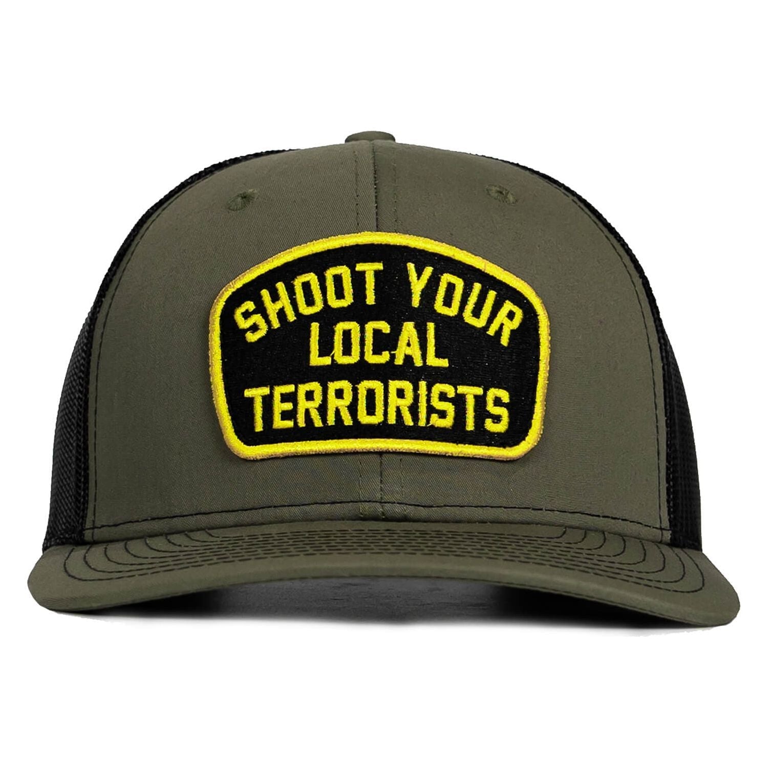 SHOOT YOUR LOCAL TERRORISTS PATCH MESH SNAPBACK Hat