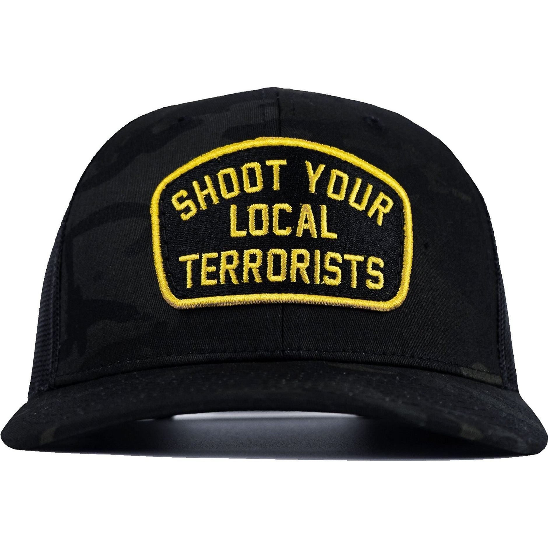 SHOOT YOUR LOCAL TERRORISTS PATCH MESH SNAPBACK Hat