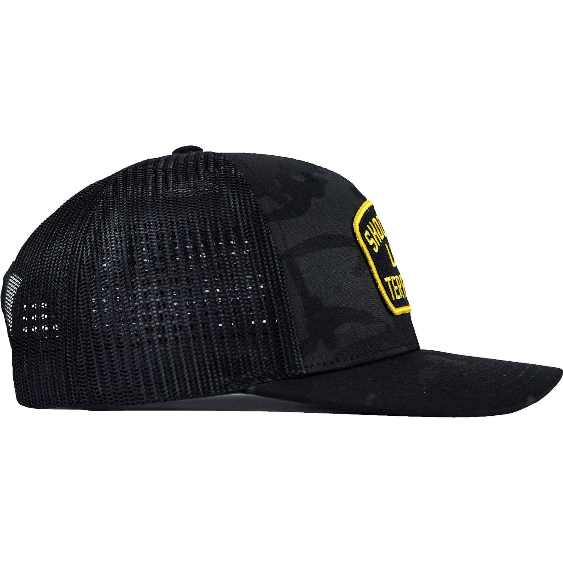 SHOOT YOUR LOCAL TERRORISTS PATCH MESH SNAPBACK Hat