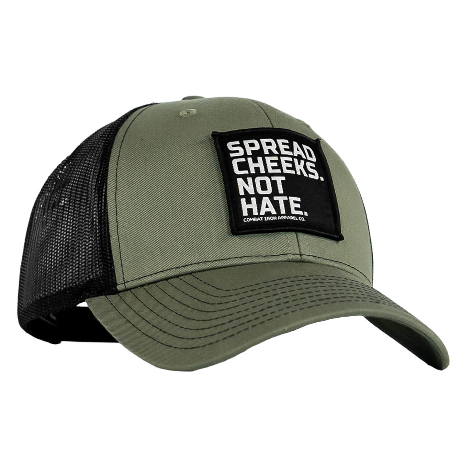 SPREAD CHEEKS. NOT HATE. Patch Snapback HAT