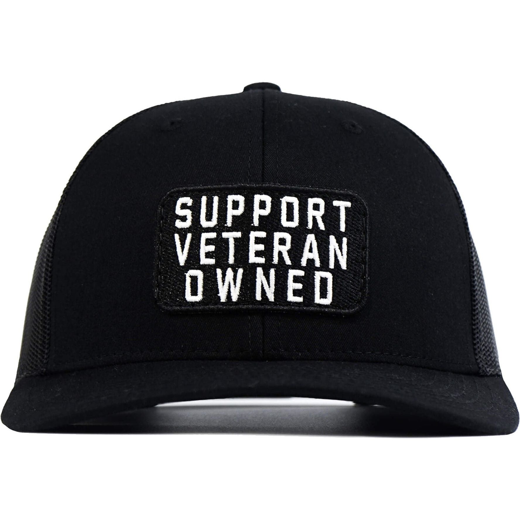 Support Veteran Owned Patch Mid-Profile Mesh Snapback