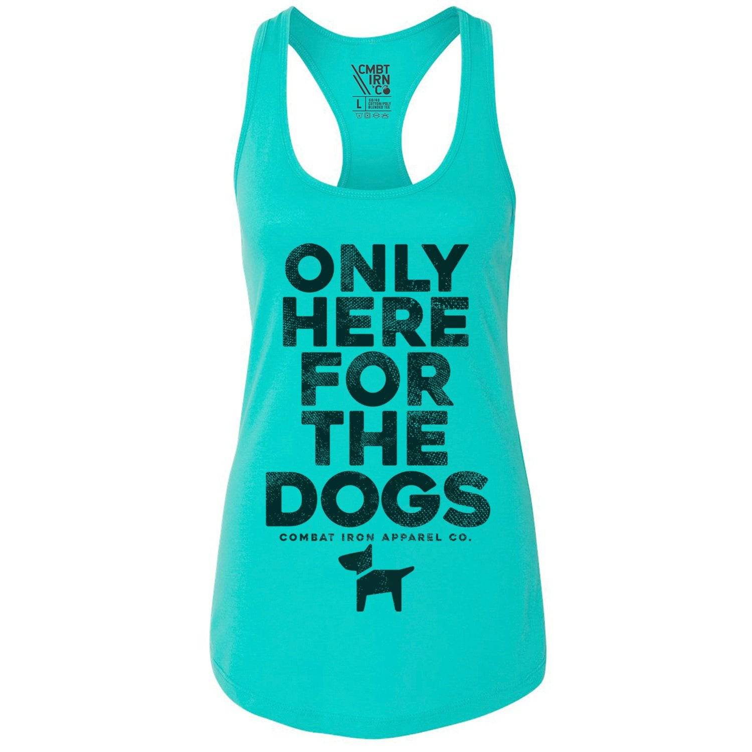 Only Here For The Dogs Ladies Tank Top