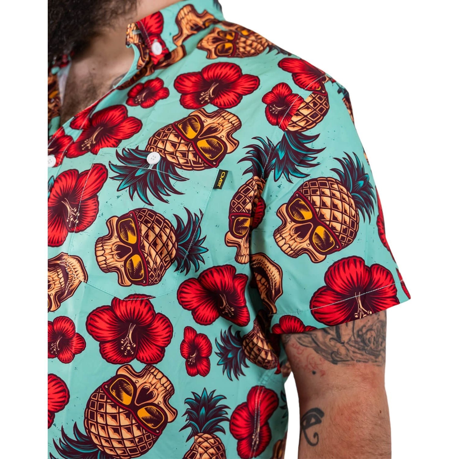 Men's Flexable Short Sleeve Button Up