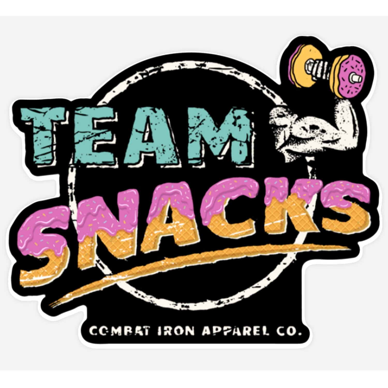 TEAM SNACKS Retro Funny Decal