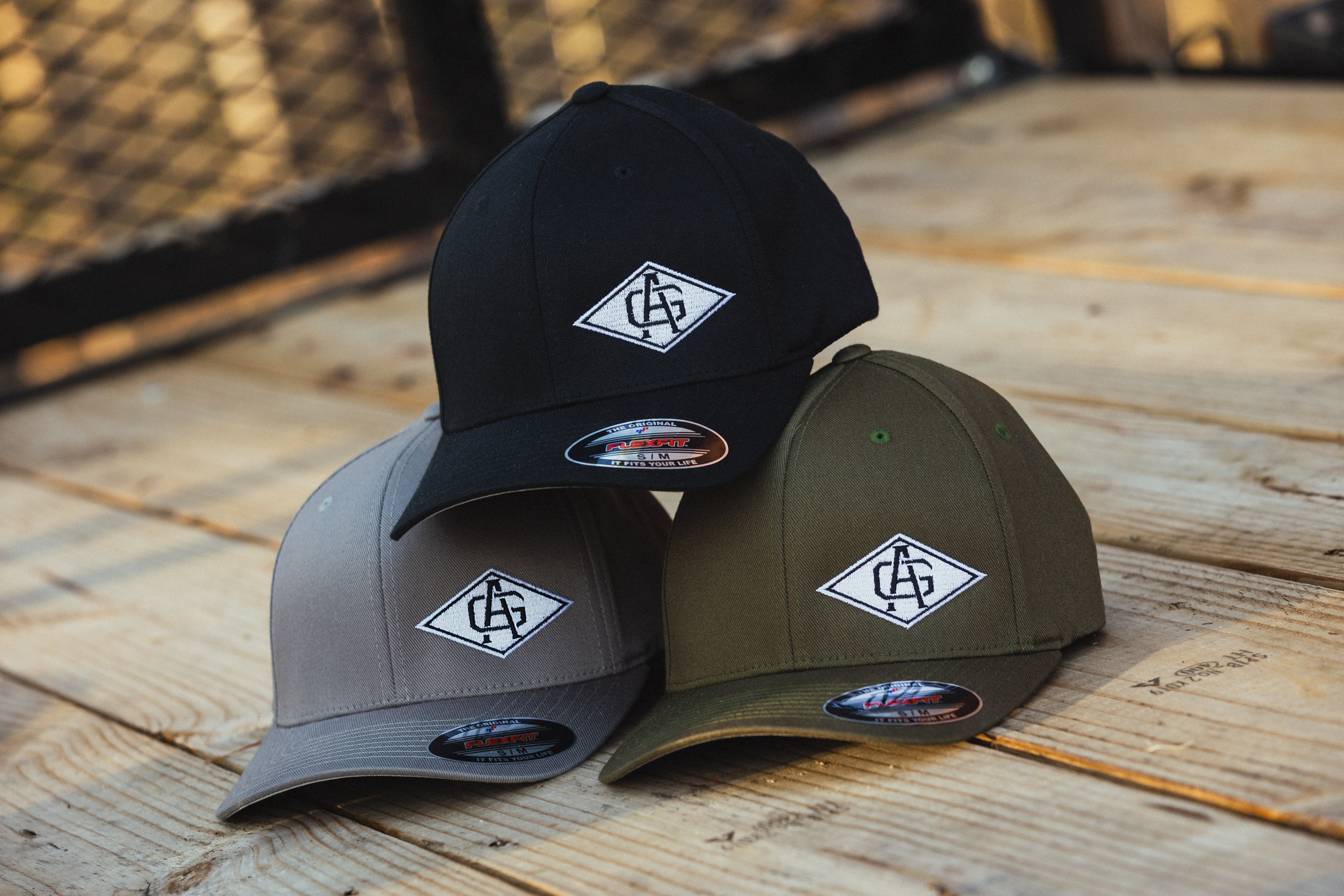 Flexfit Diamond Logo Hats - Embroidered
