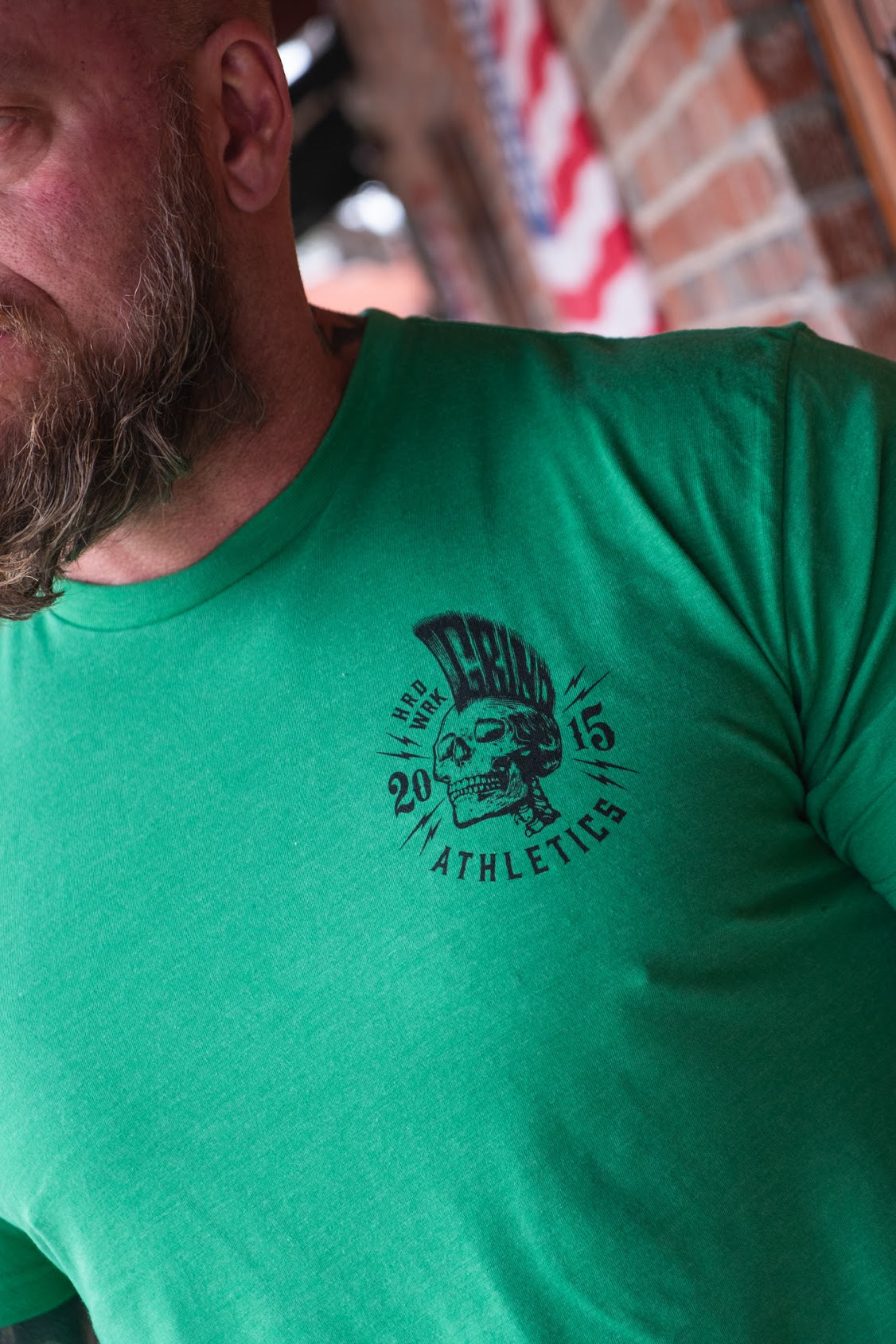 HRD WRK Skull Mohawk T