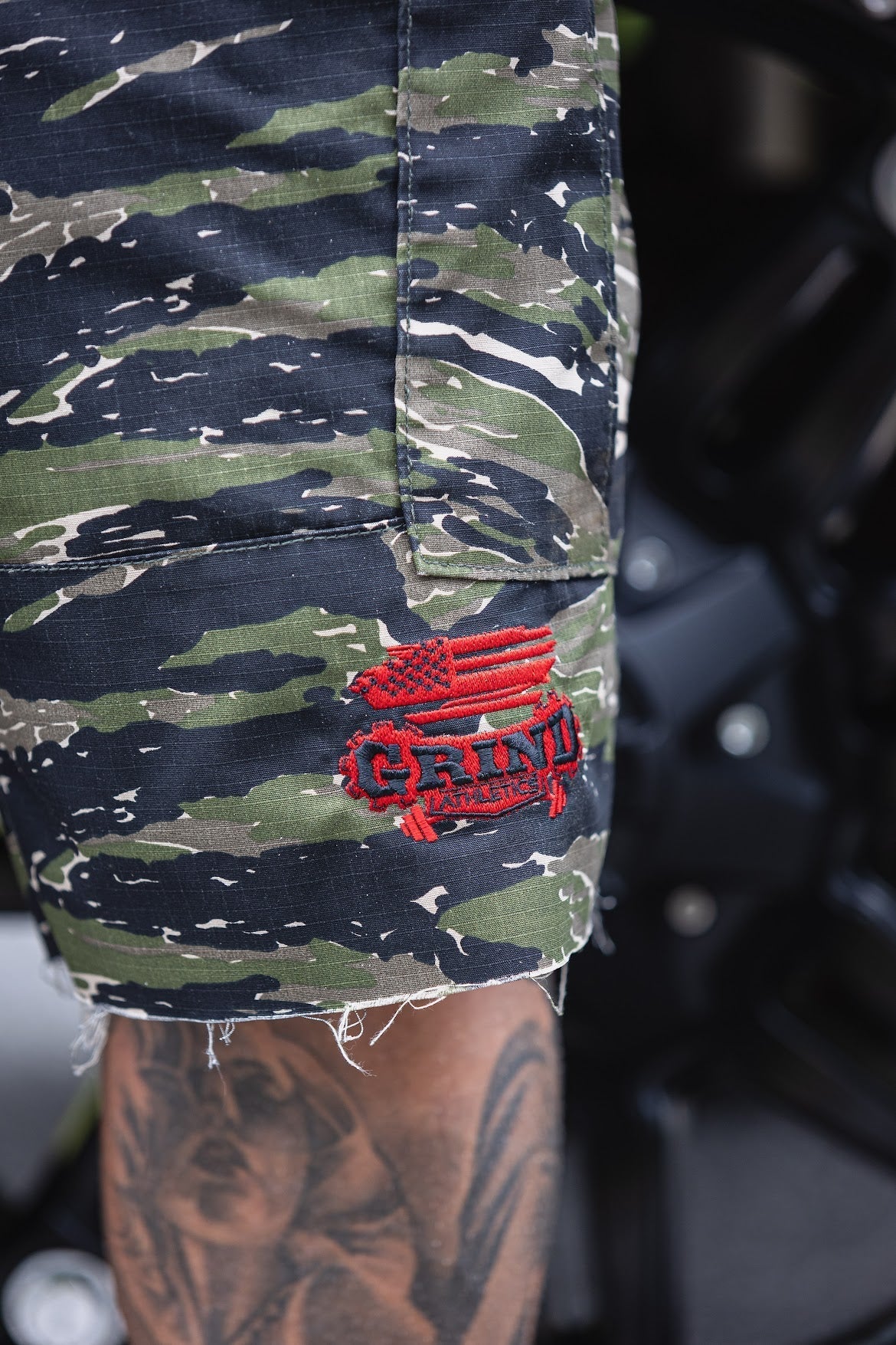 Tiger Camo Cutoff Cargos