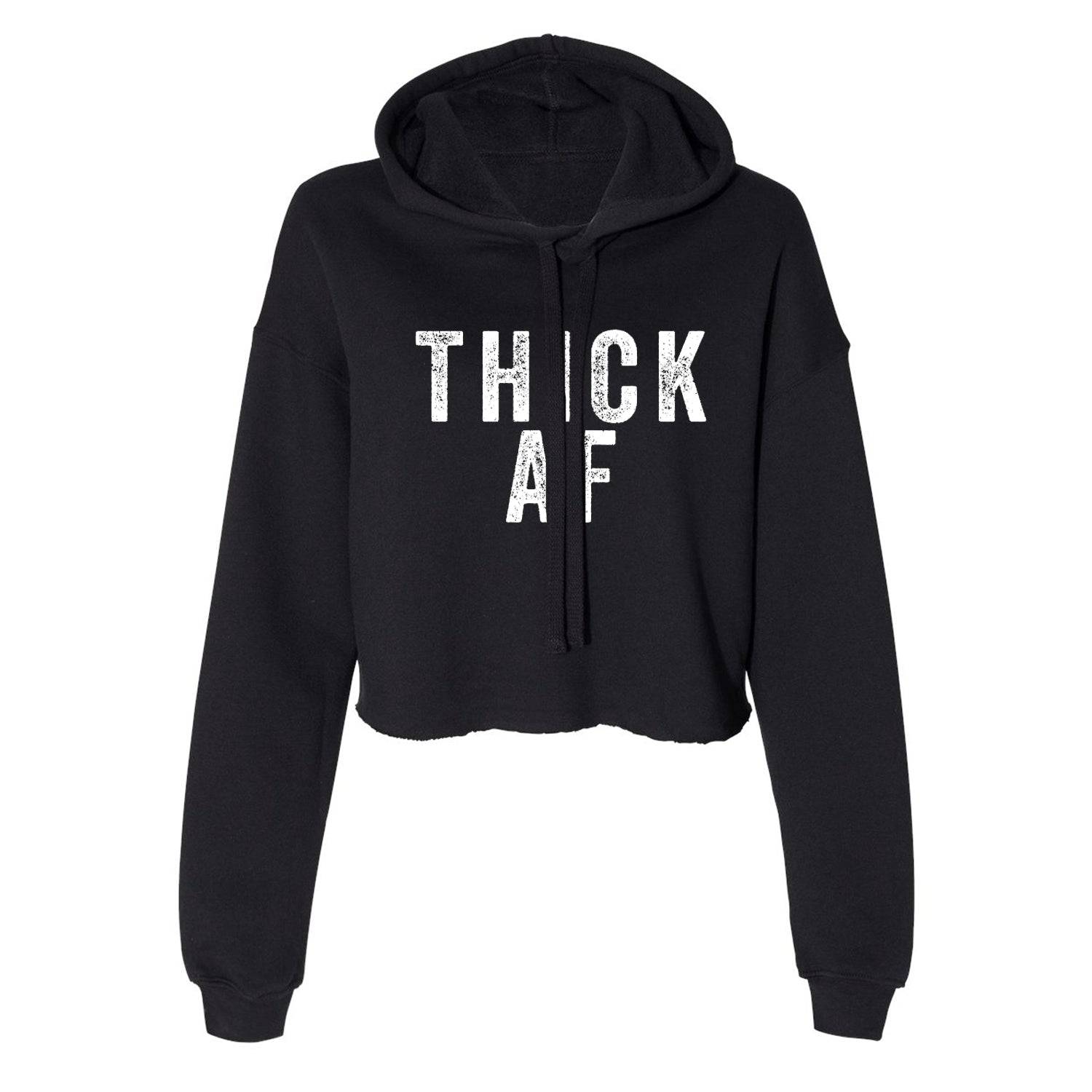 THICK AF WOMEN'S FLEECE-LINED CROPPED HOODIE