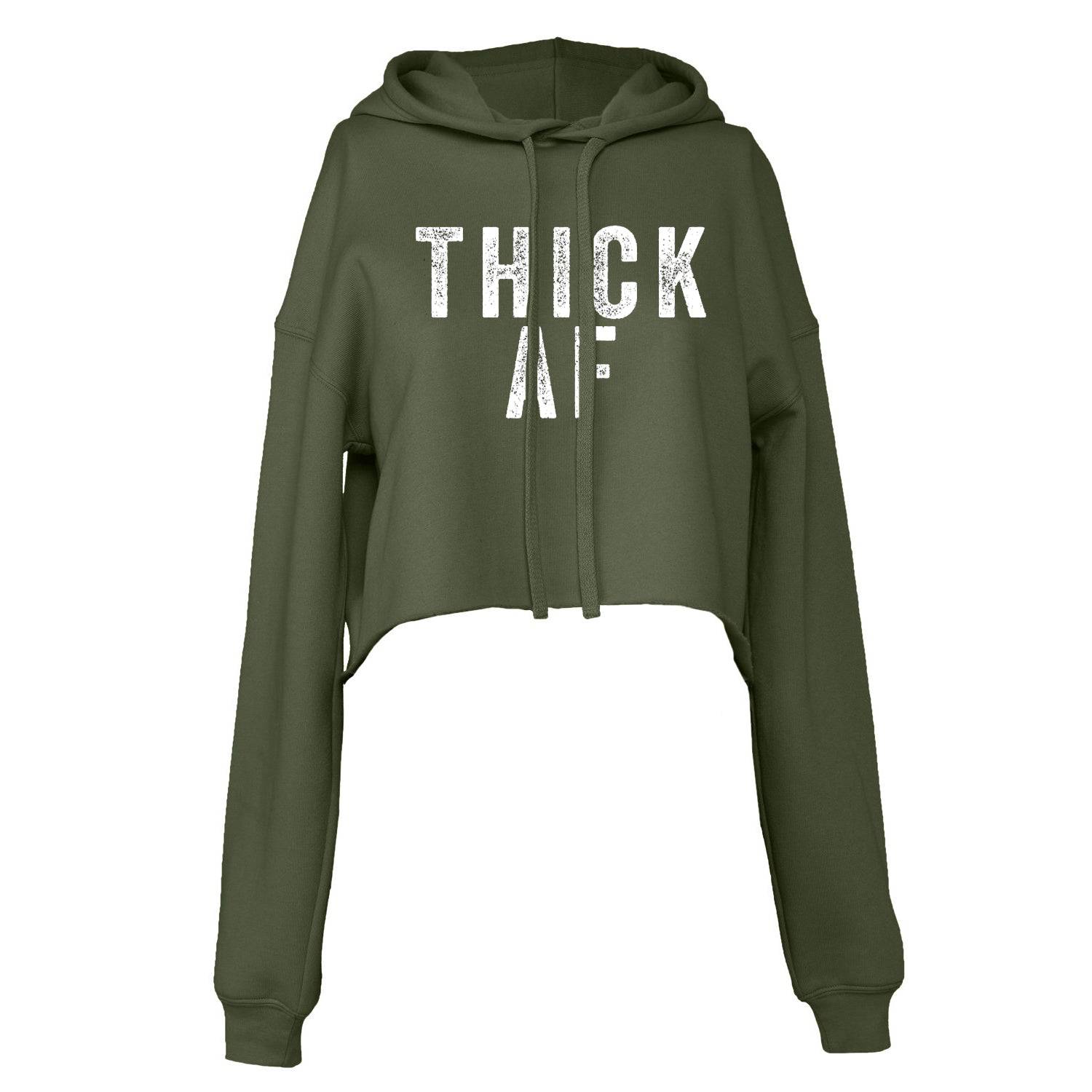 THICK AF WOMEN'S FLEECE-LINED CROPPED HOODIE