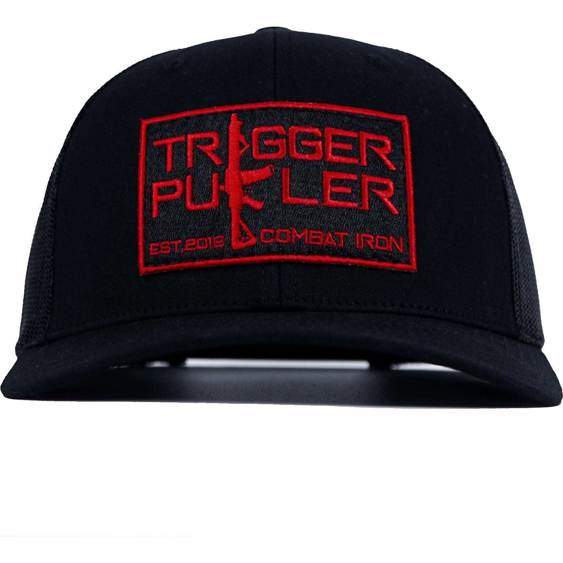 Trigger Puller Red Patch Mid-Profile Mesh Snapback Hat