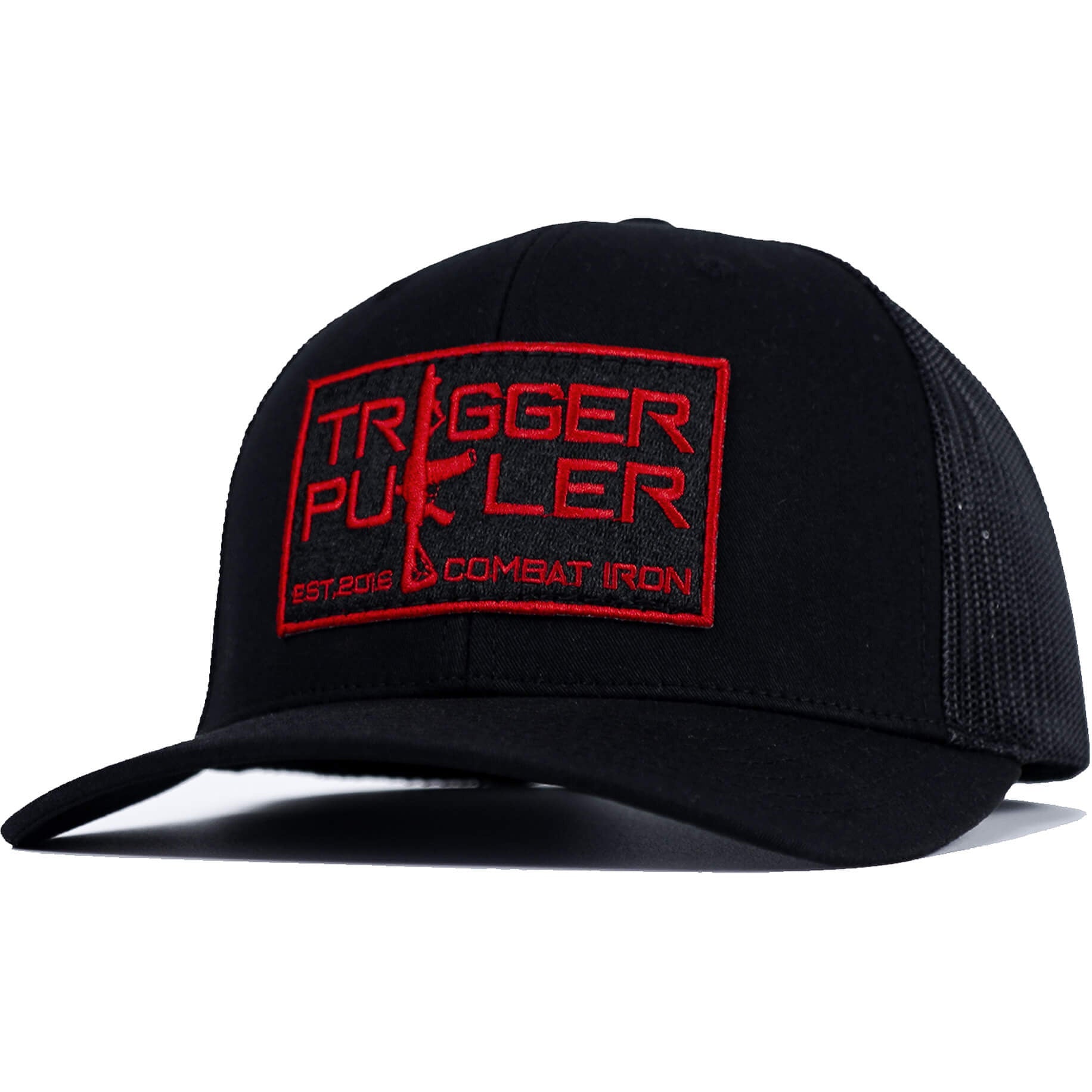 Trigger Puller Red Patch Mid-Profile Mesh Snapback Hat