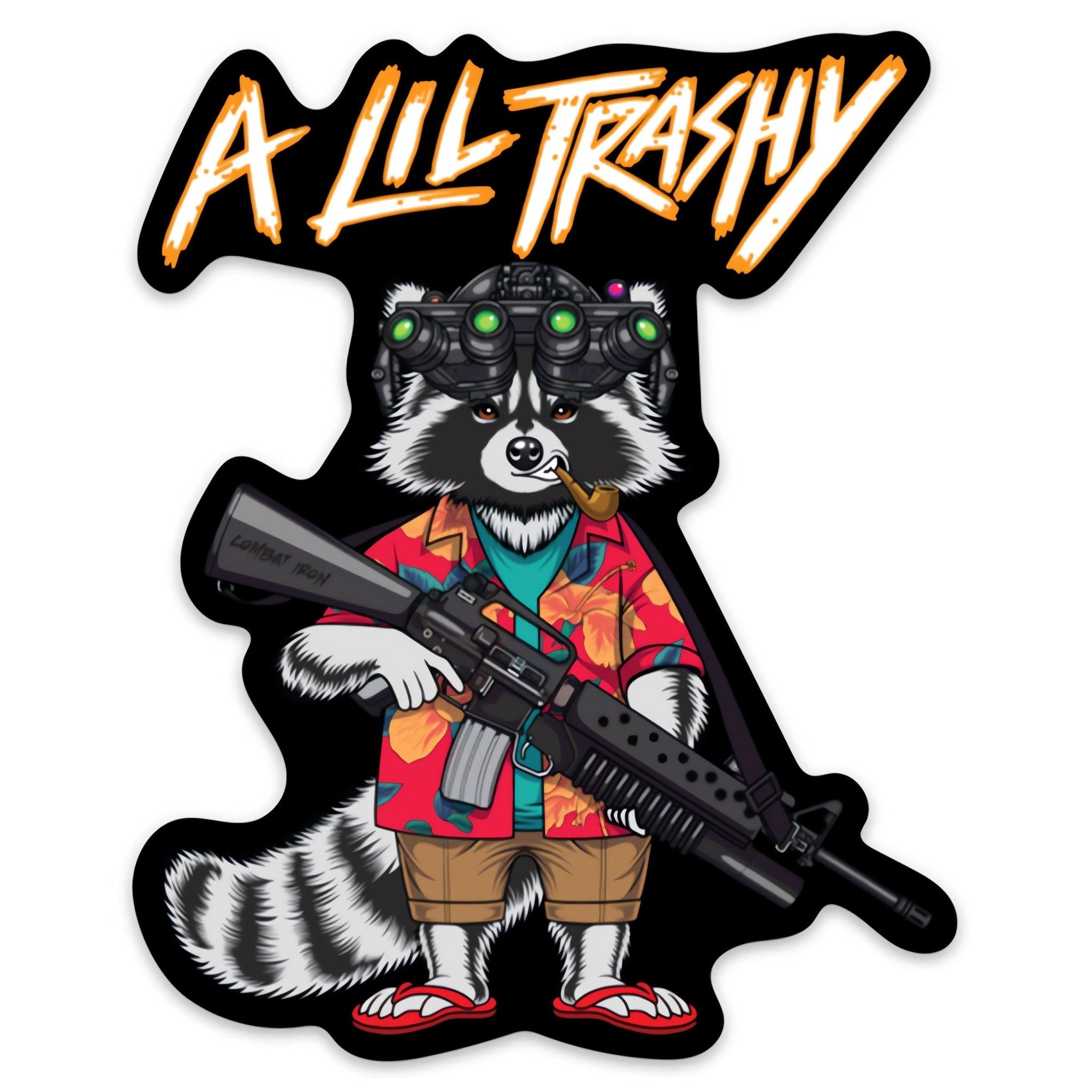 A Lil Trashy Tactical Racoon Decal