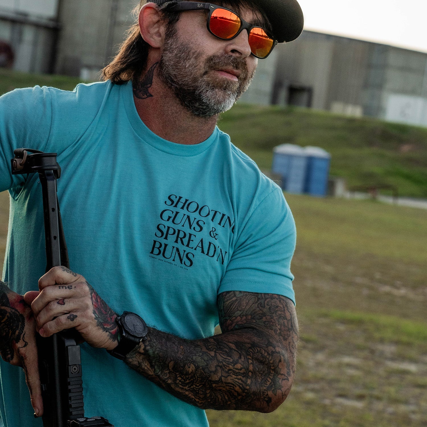 Shooting Guns & Spread'n Buns Men's T-Shirt