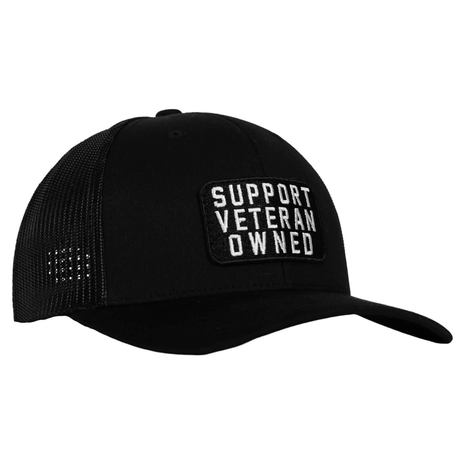 Support Veteran Owned Patch Mid-Profile Mesh Snapback