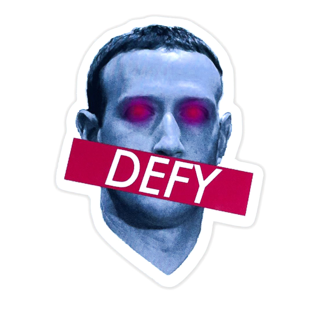 DEFY ZUCK STICKER